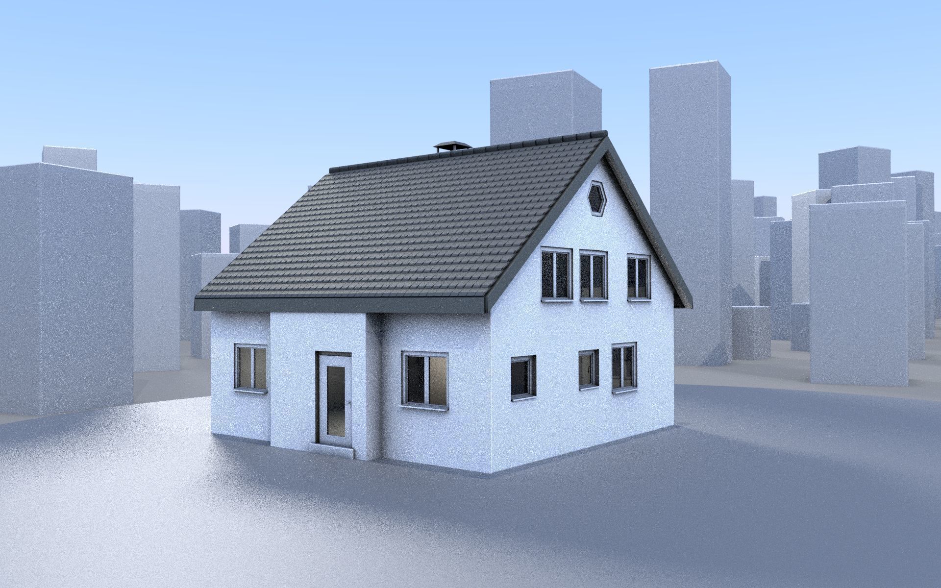 City Double Houses 3D Model Collection_369