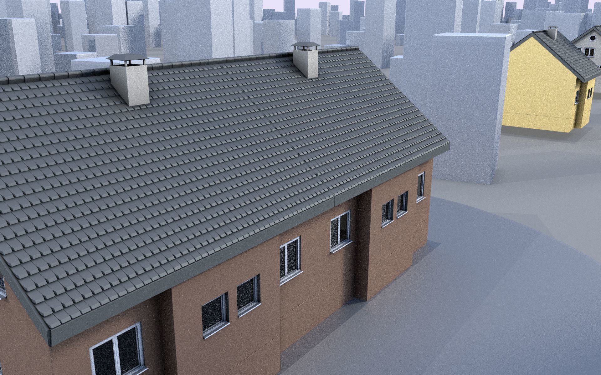 City Double Houses 3D Model Collection_546