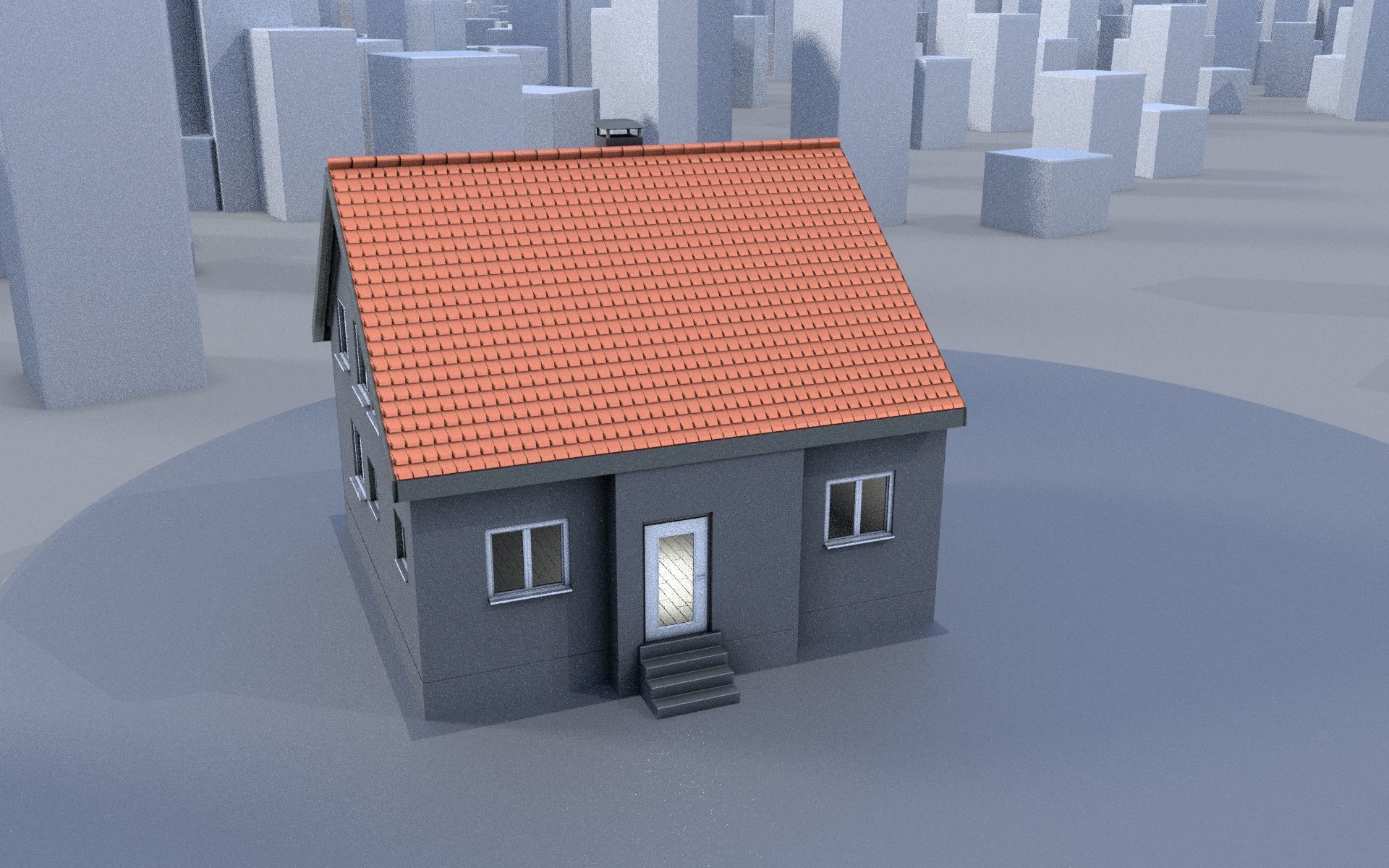 City Double Houses 3D Model Collection_49