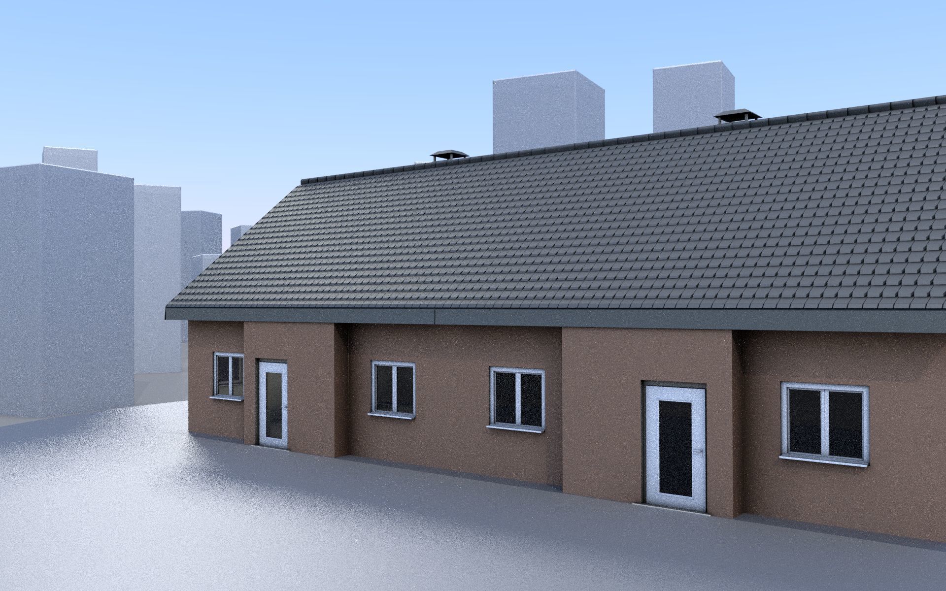City Double Houses 3D Model Collection_555
