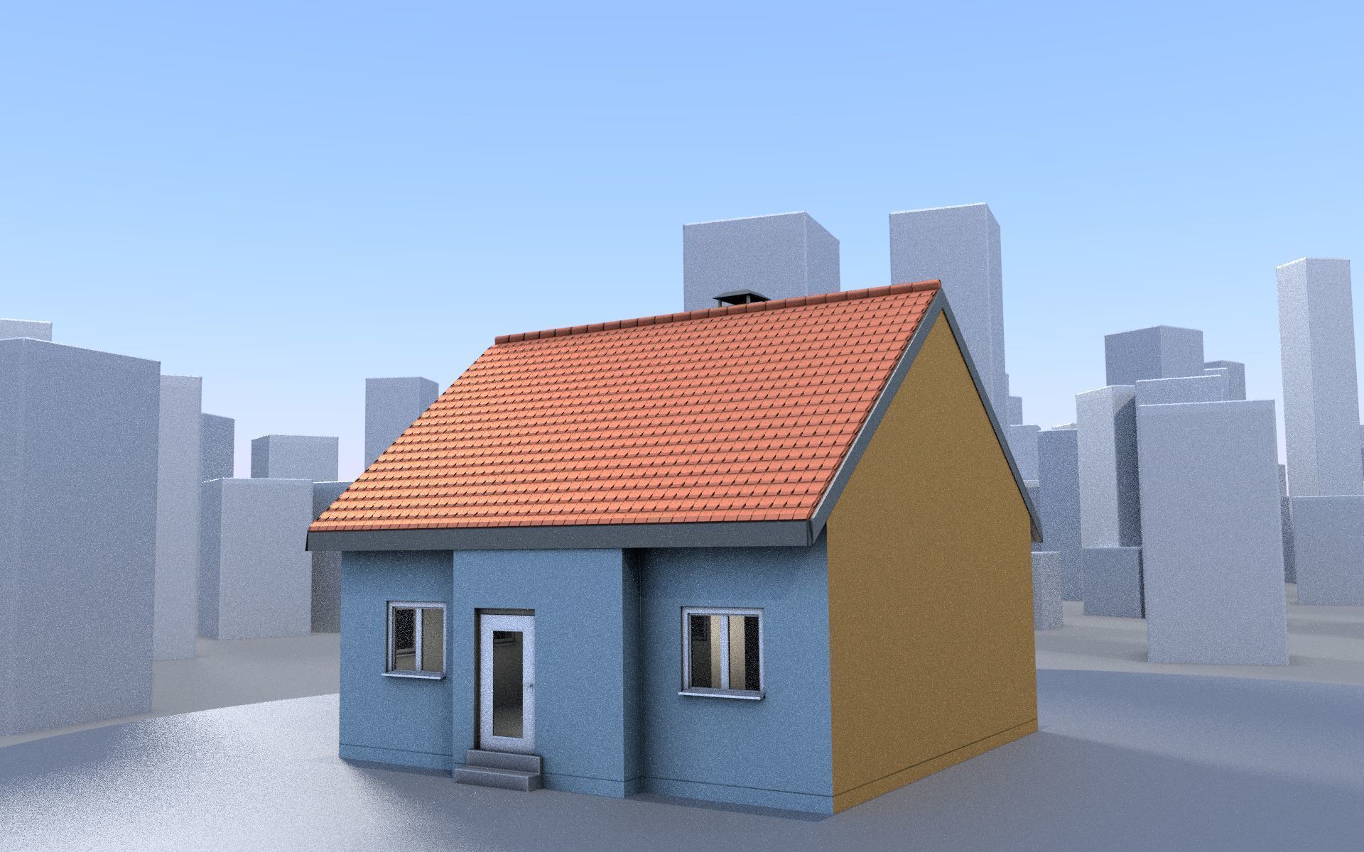 City Double Houses 3D Model Collection_262