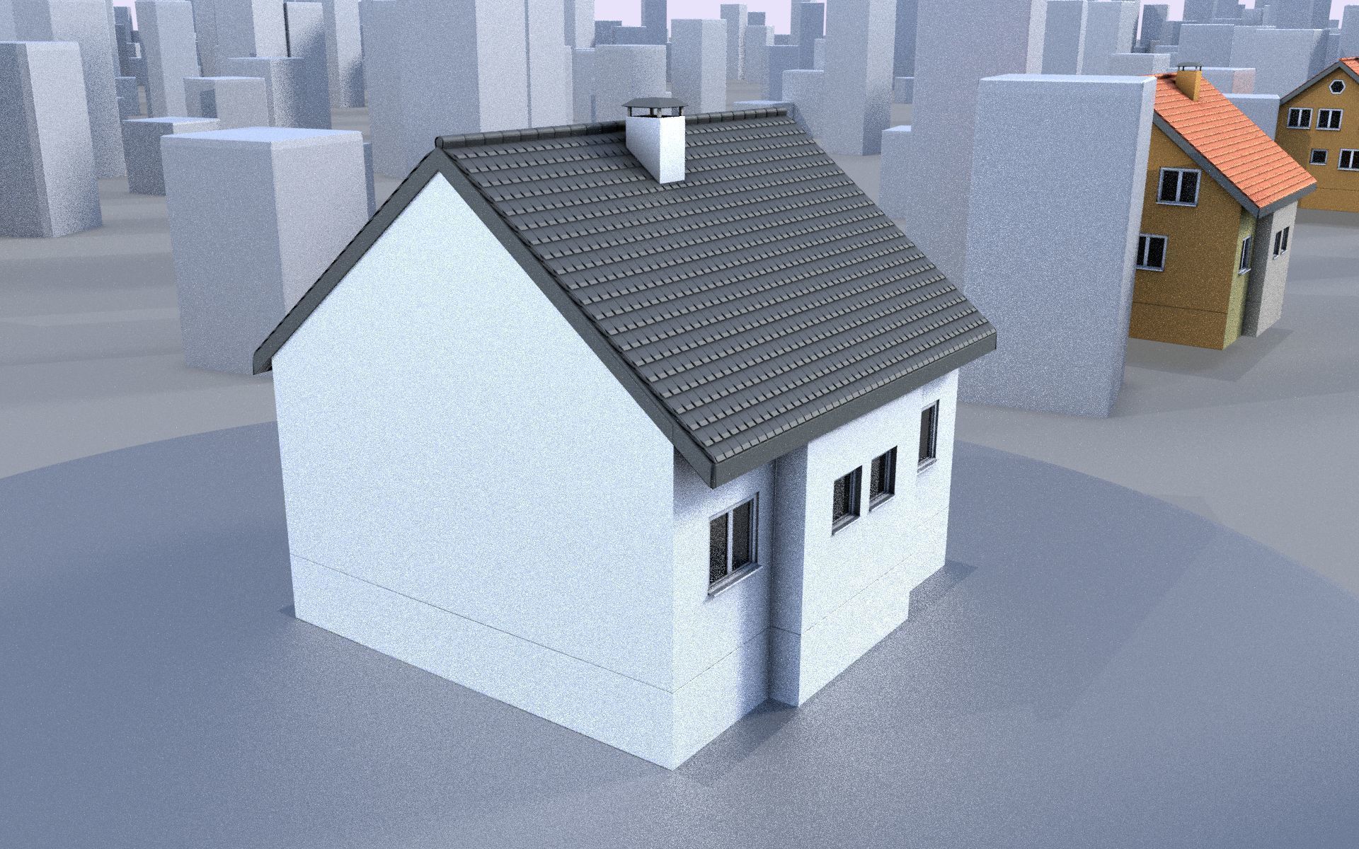City Double Houses 3D Model Collection_220