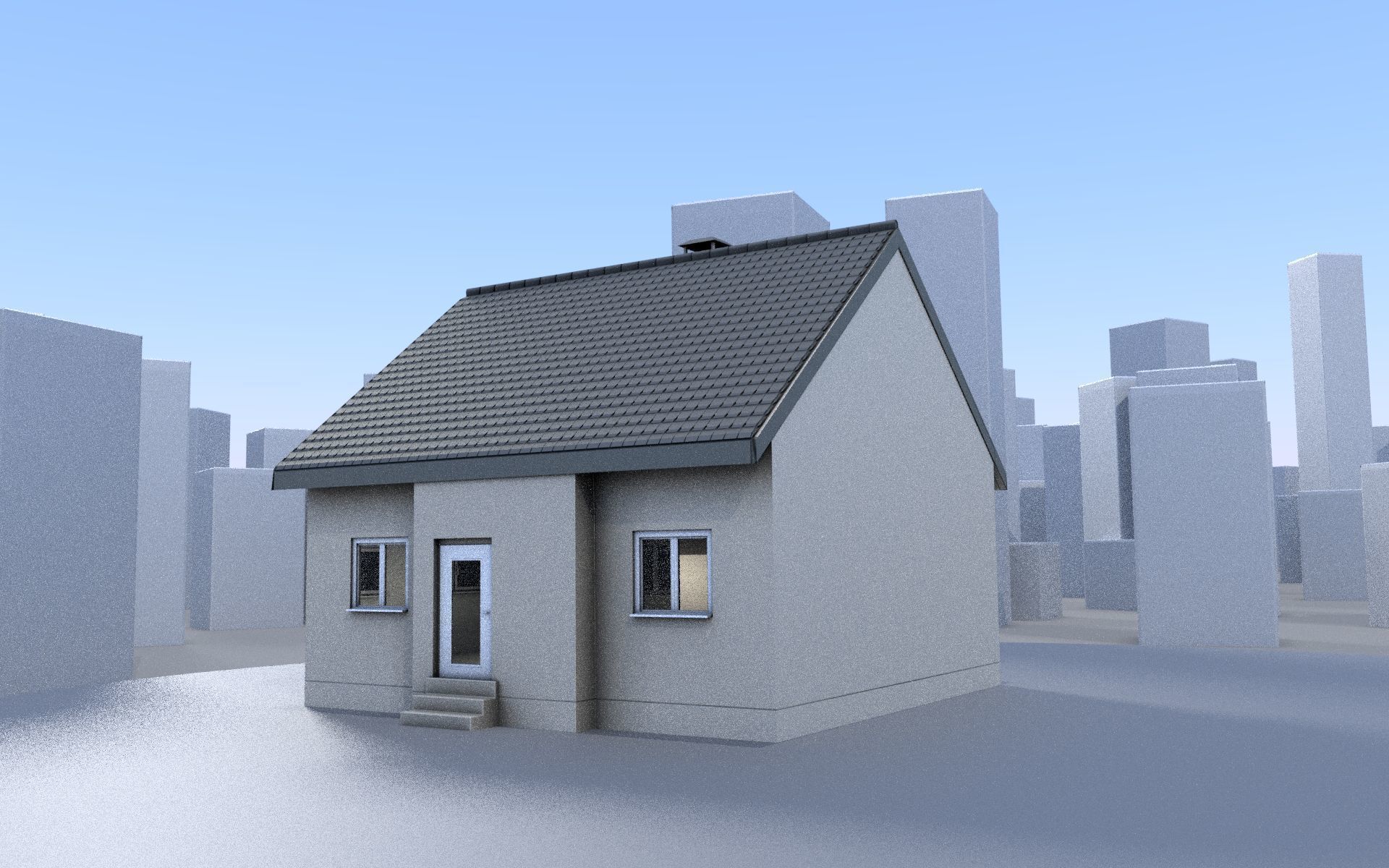 City Double Houses 3D Model Collection_410