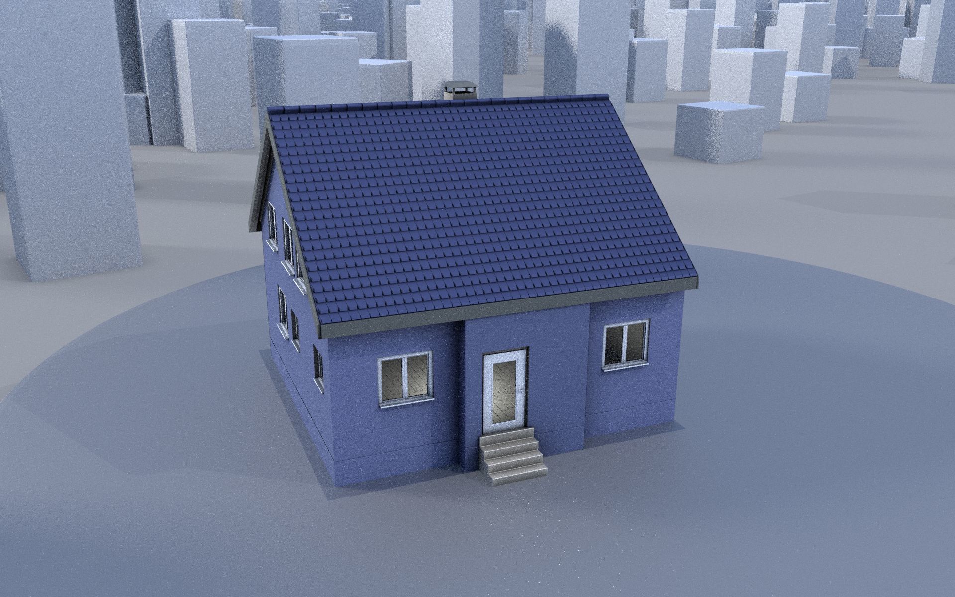 City Double Houses 3D Model Collection_609