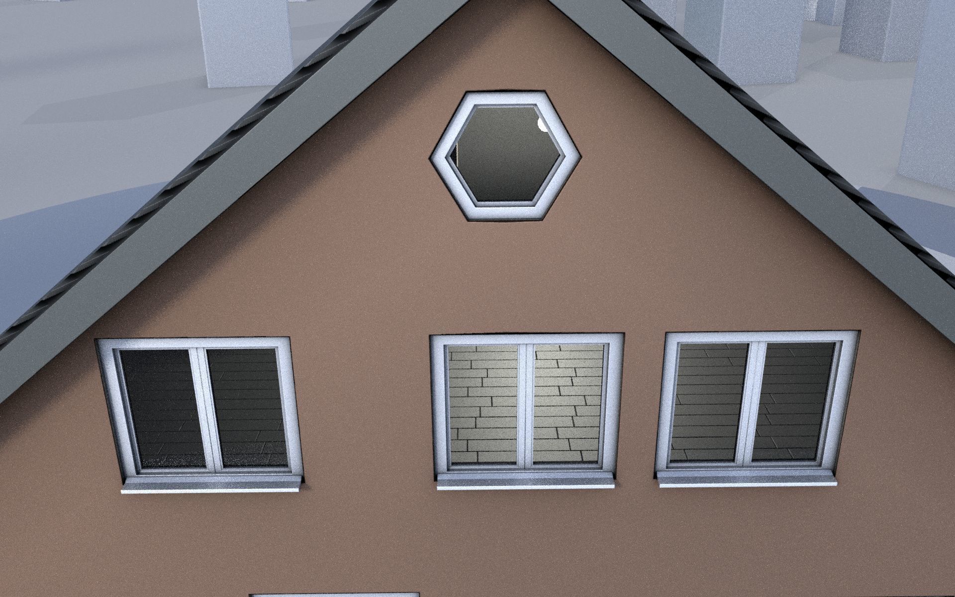 City Double Houses 3D Model Collection_543