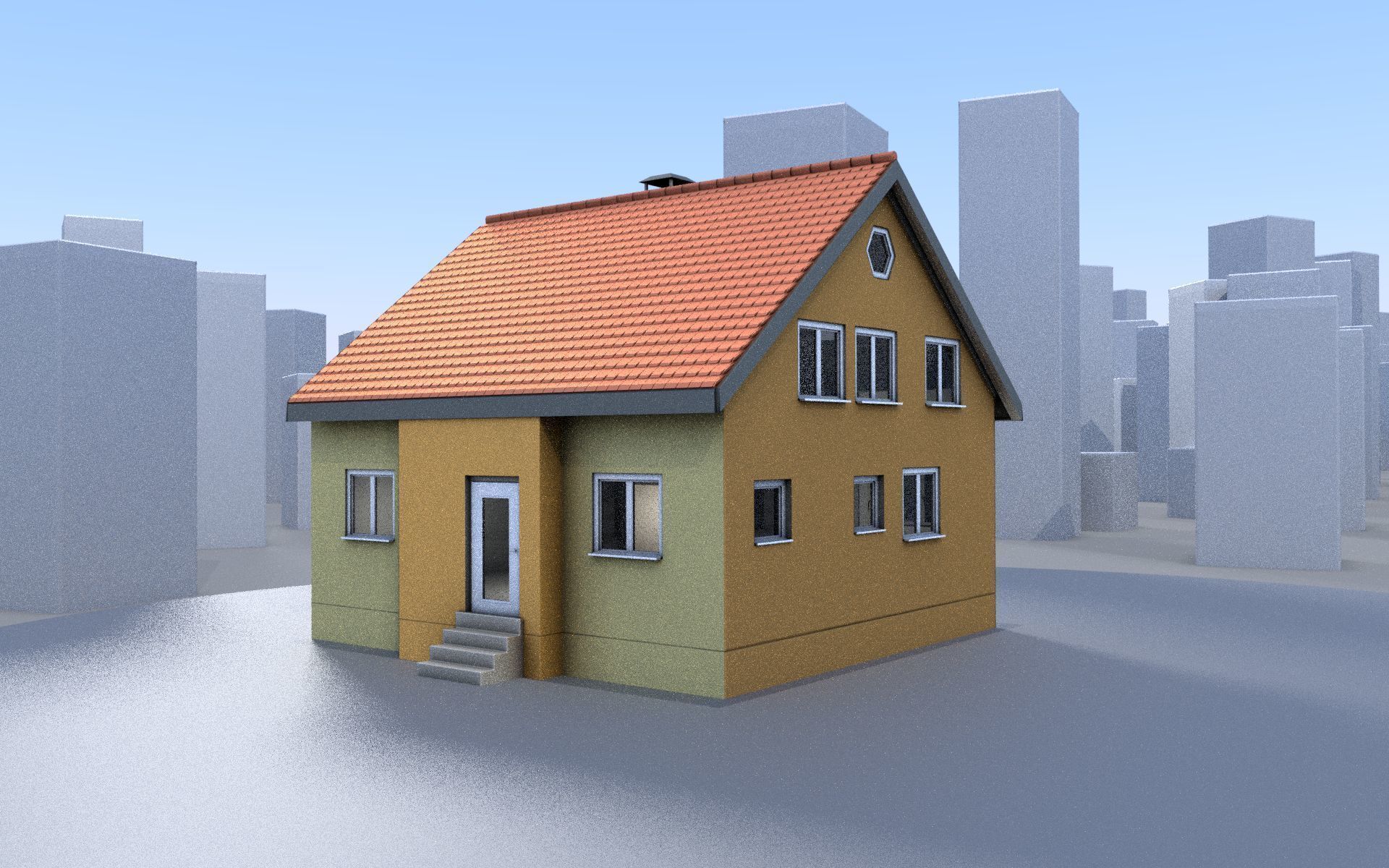 City Double Houses 3D Model Collection_172