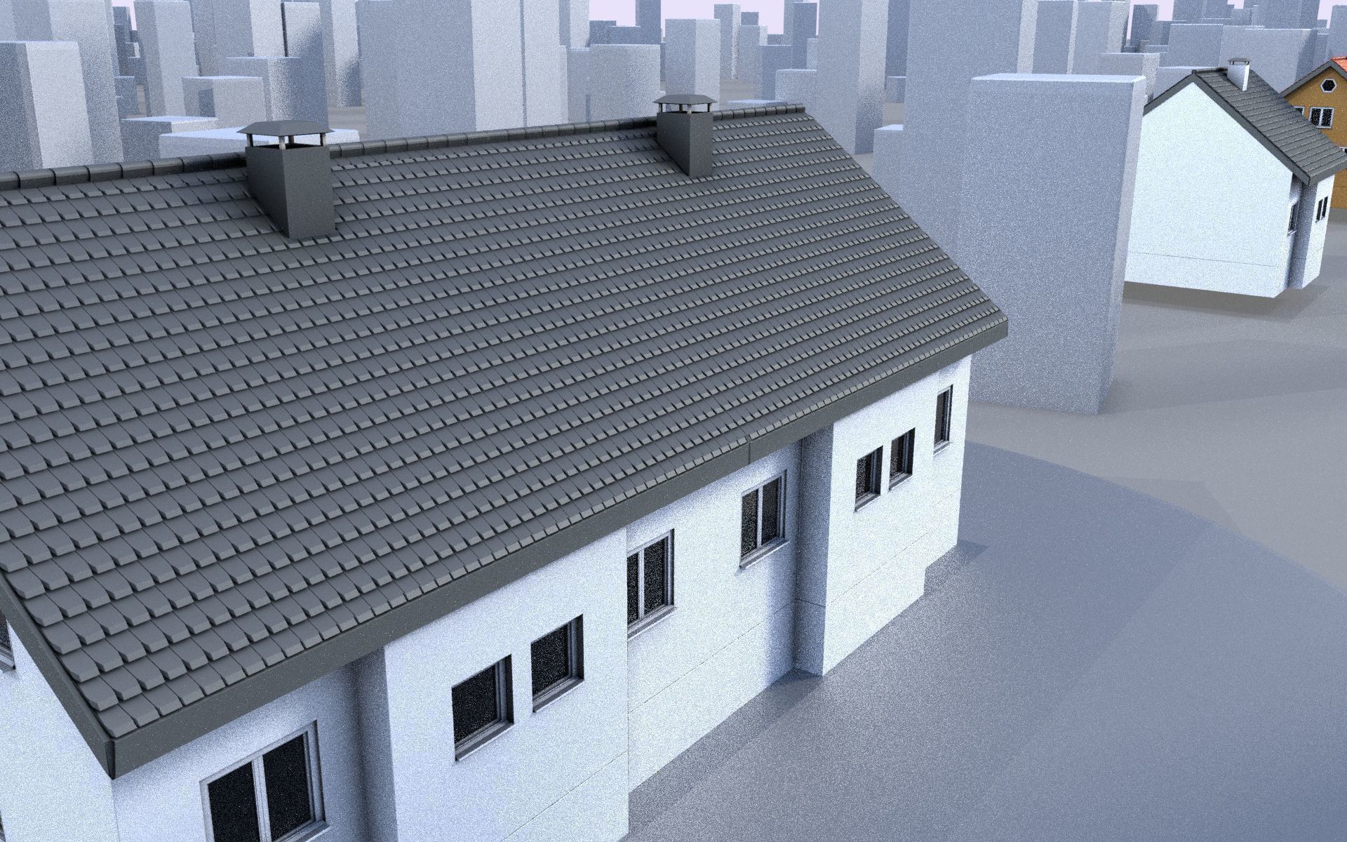 City Double Houses 3D Model Collection_329