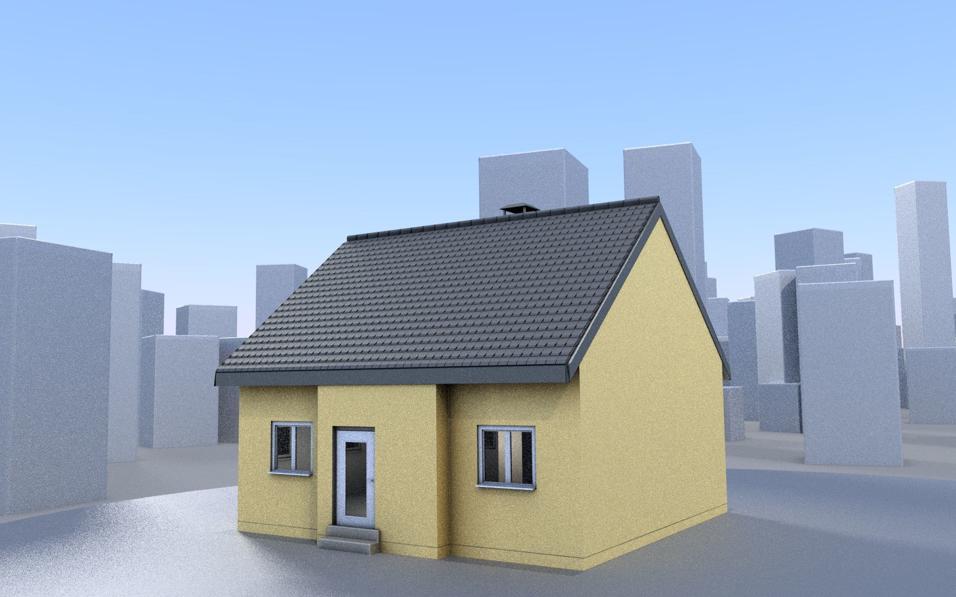 City Double Houses 3D Model Collection_504