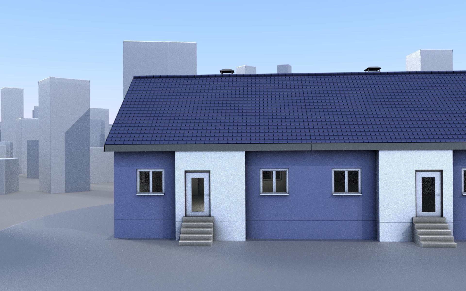 City Double Houses 3D Model Collection_666