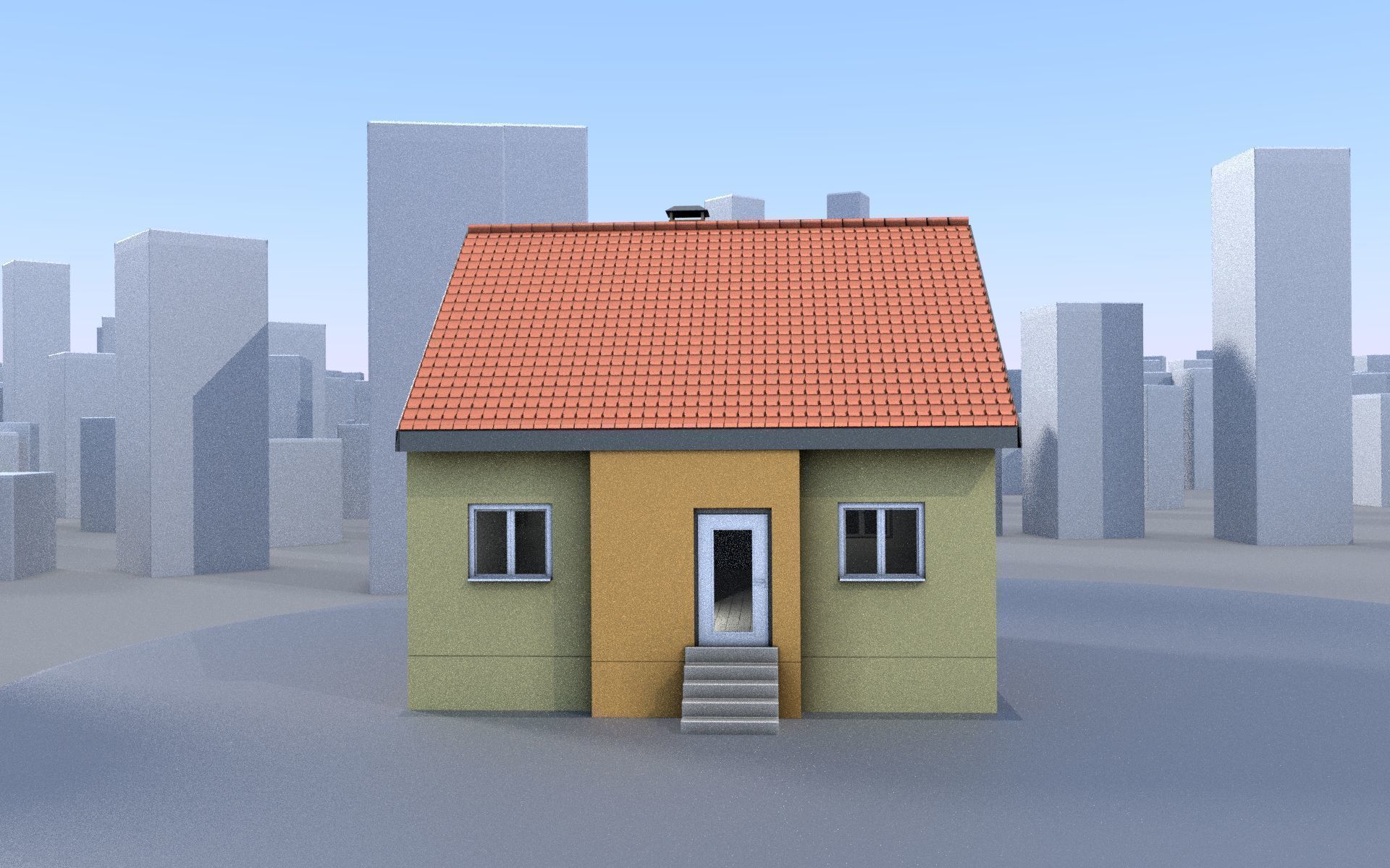 City Double Houses 3D Model Collection_193