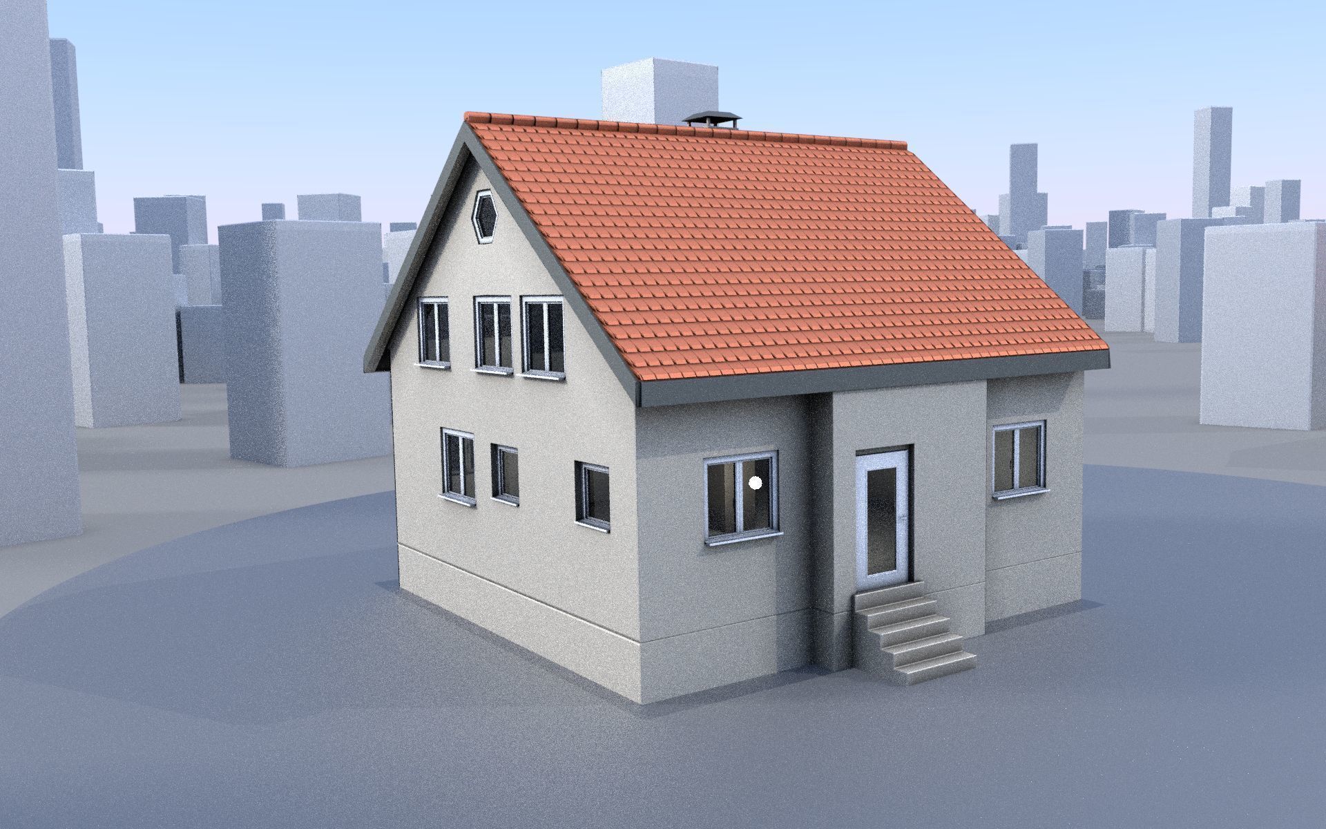 City Double Houses 3D Model Collection_76