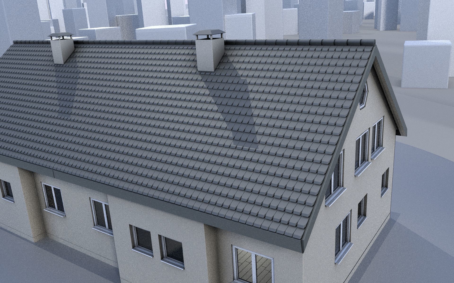 City Double Houses 3D Model Collection_481