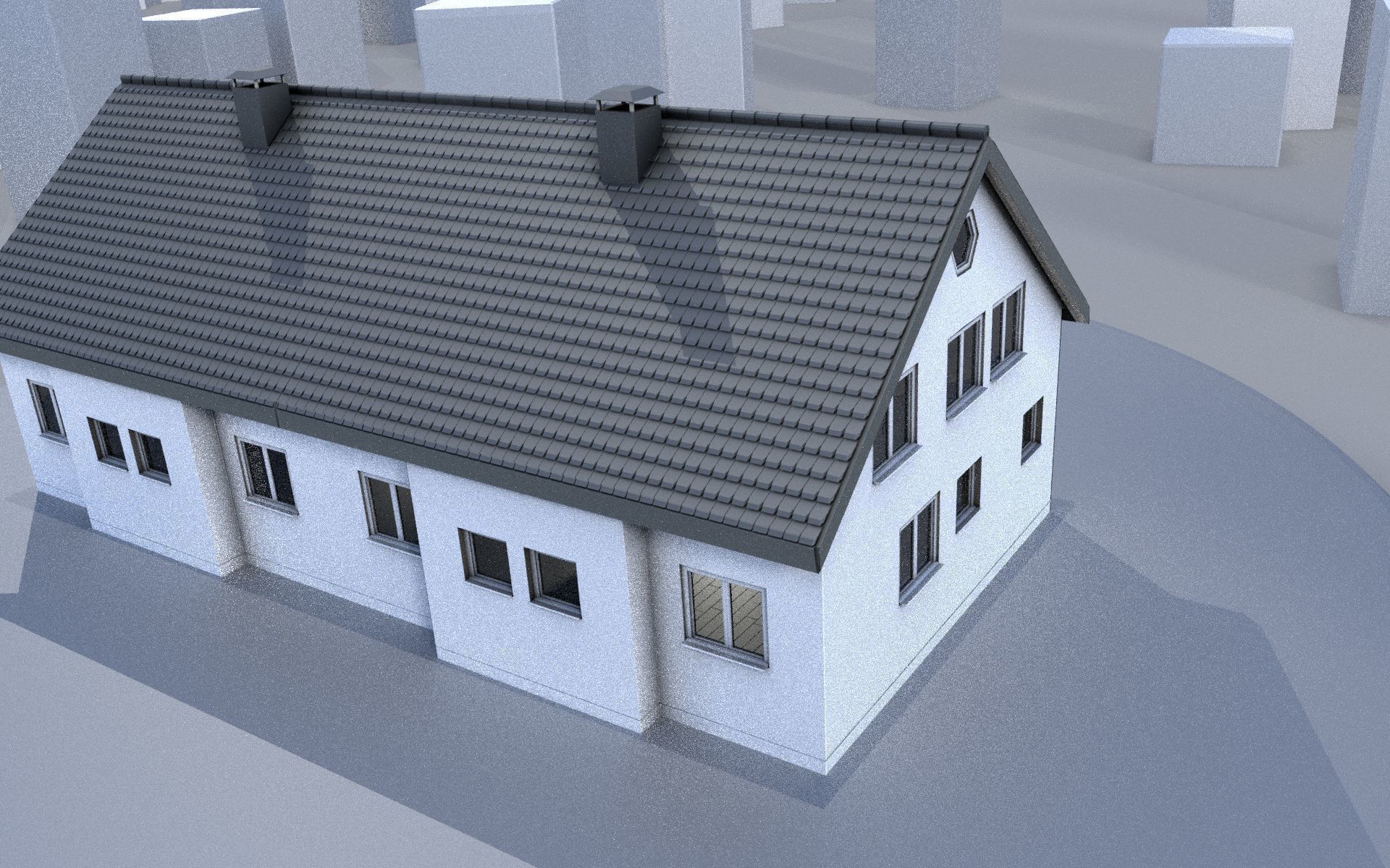 City Double Houses 3D Model Collection_325