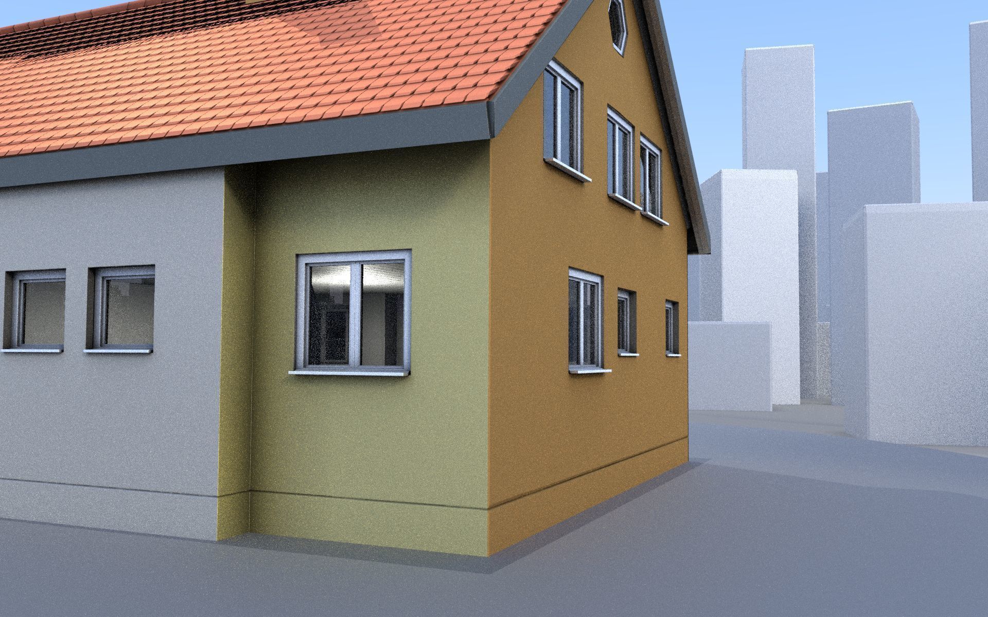 City Double Houses 3D Model Collection_148