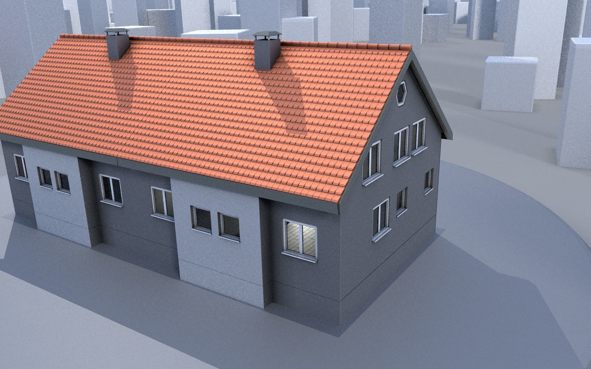 City Double Houses 3D Model Collection_75