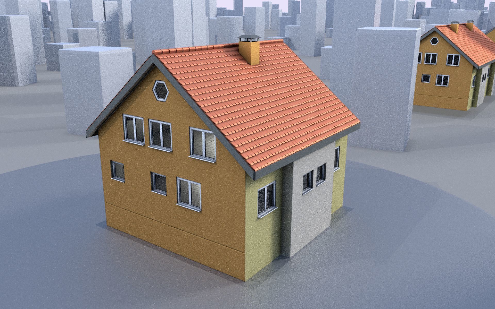 City Double Houses 3D Model Collection_161