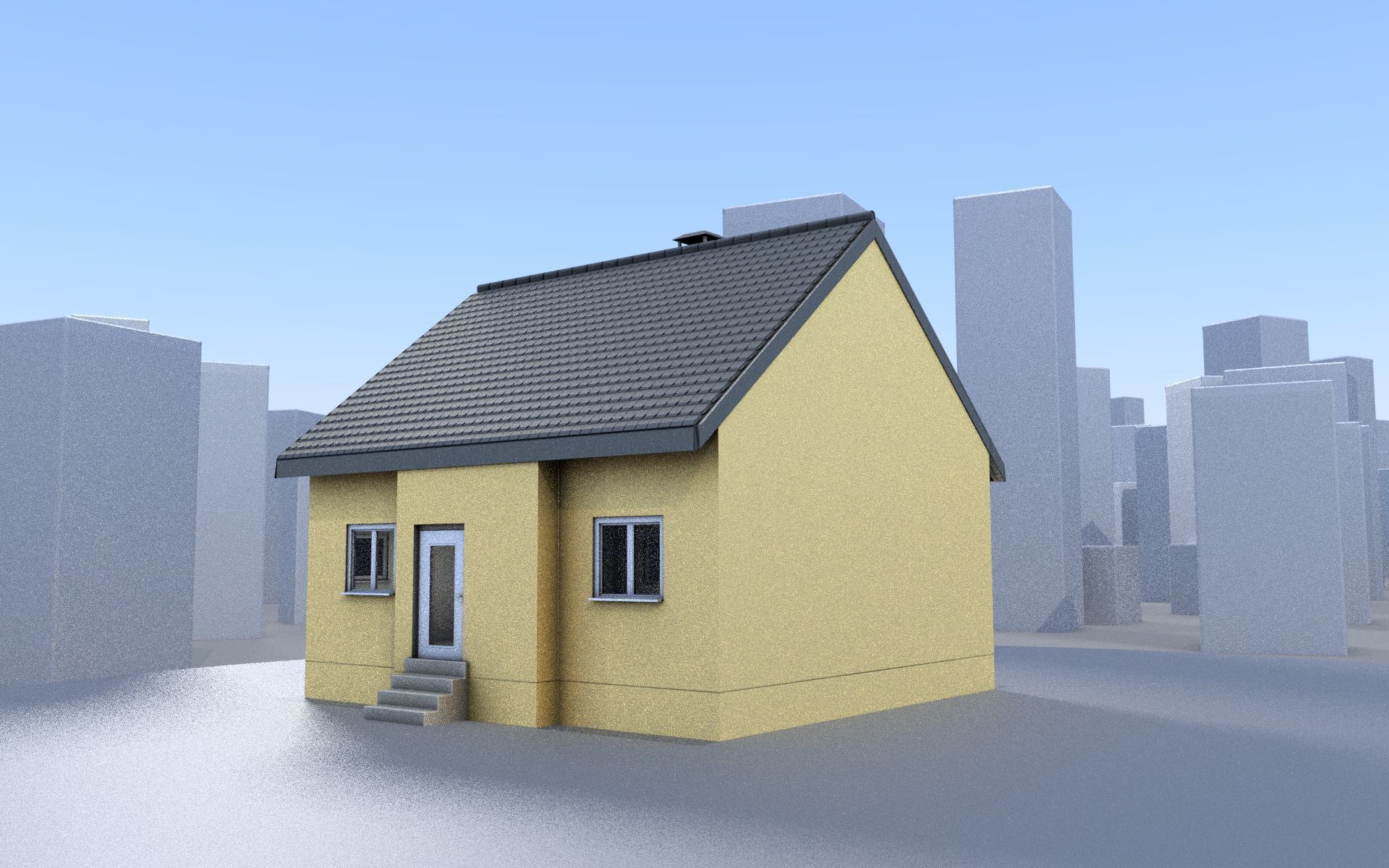 City Double Houses 3D Model Collection_502