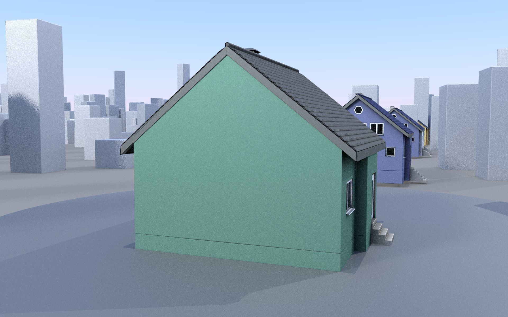 City Double Houses 3D Model Collection_587