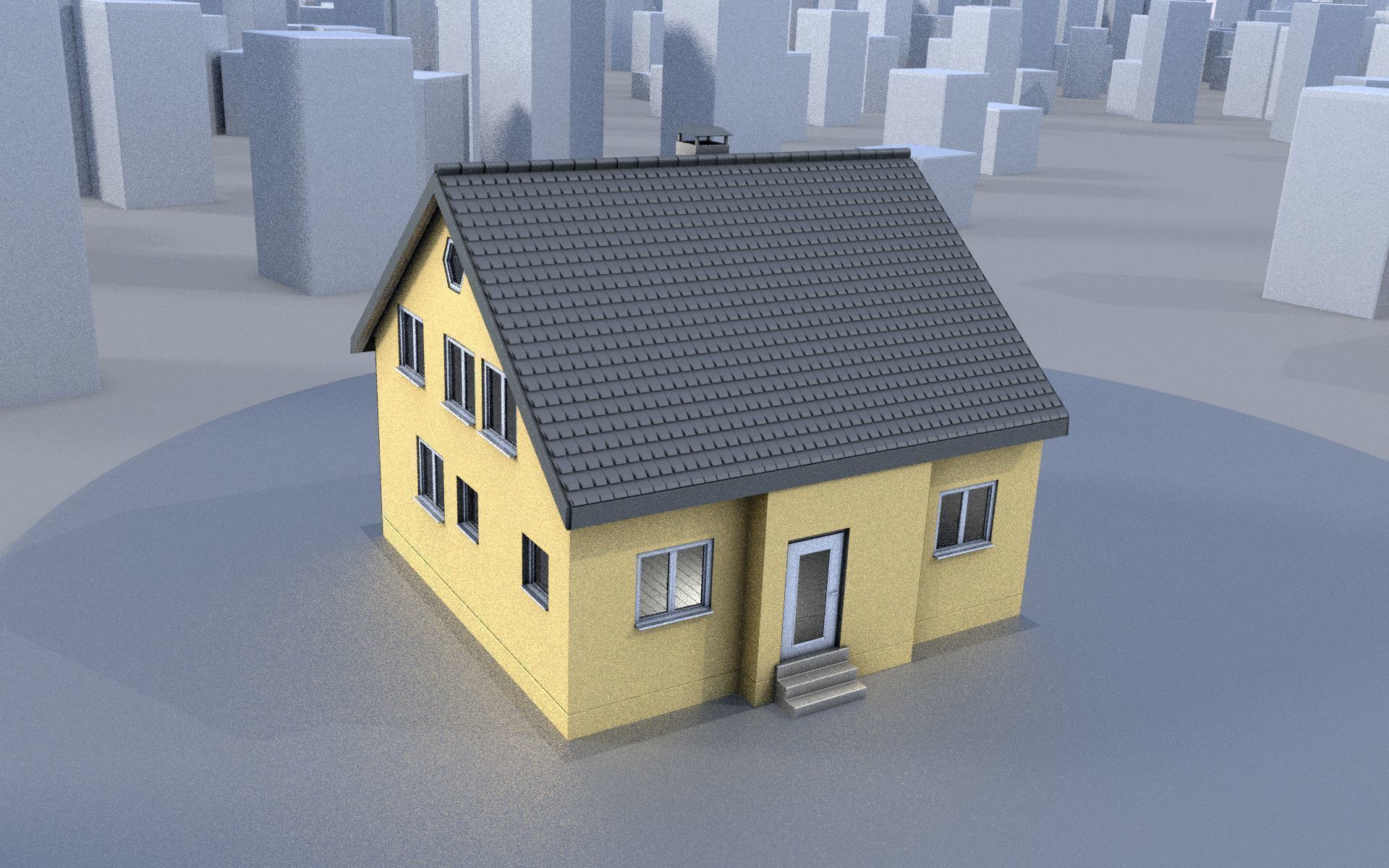 City Double Houses 3D Model Collection_530