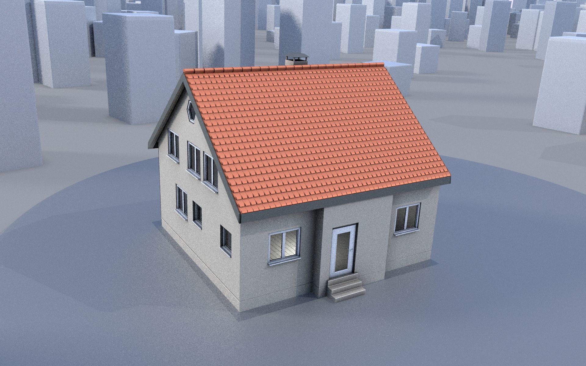 City Double Houses 3D Model Collection_210
