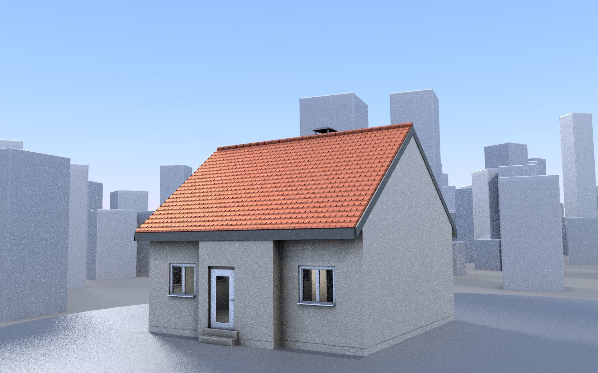 City Double Houses 3D Model Collection_139