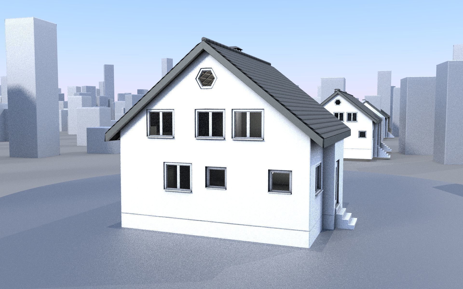 City Double Houses 3D Model Collection_280