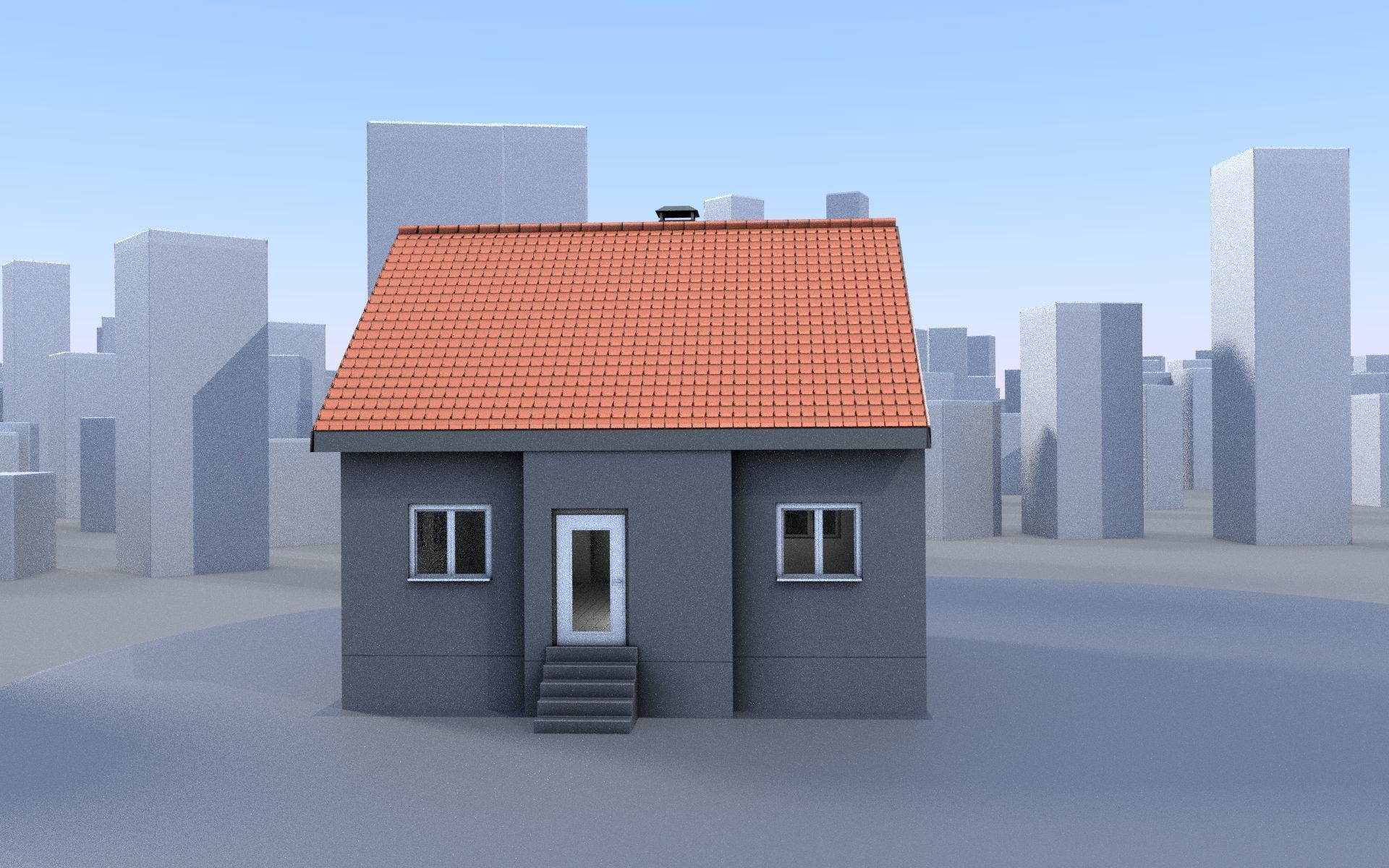 City Double Houses 3D Model Collection_42