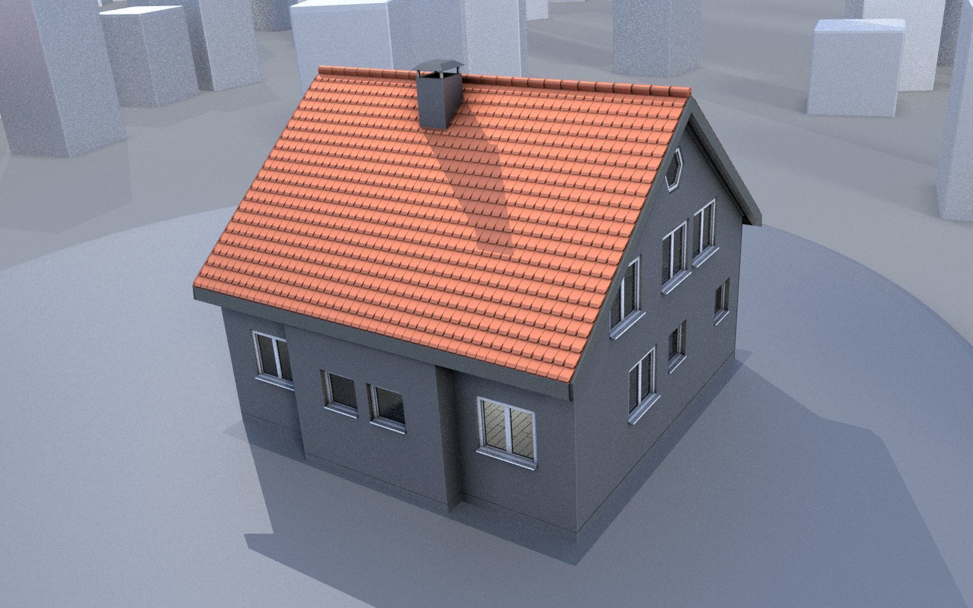 City Double Houses 3D Model Collection_14