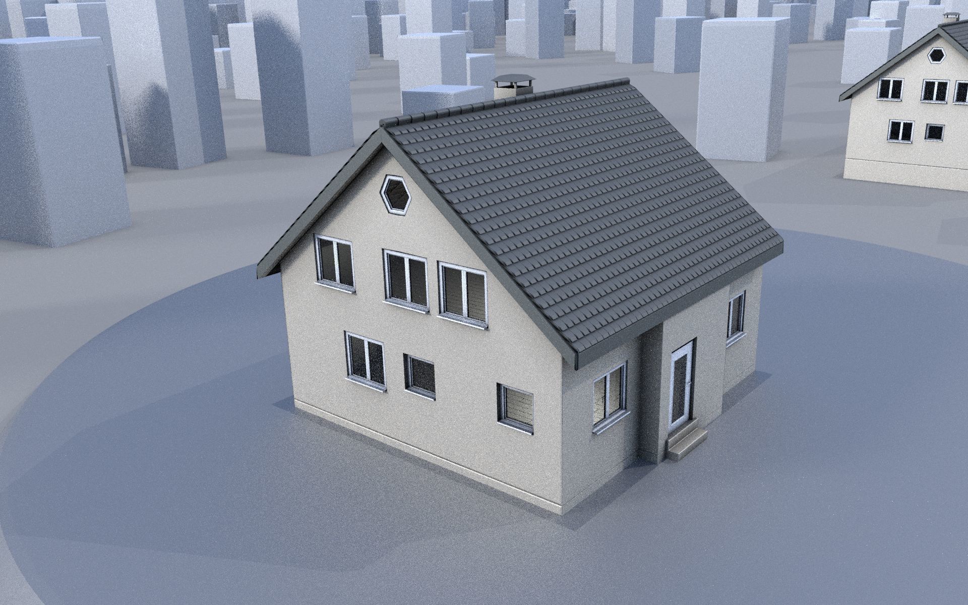 City Double Houses 3D Model Collection_428