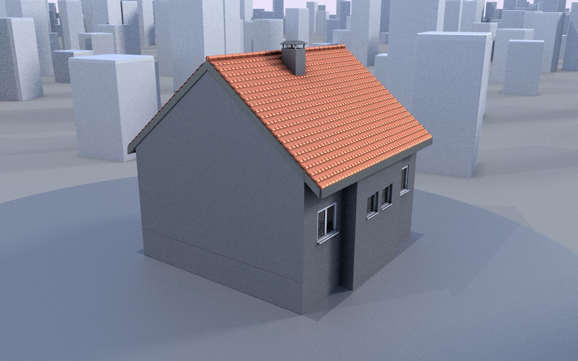 City Double Houses 3D Model Collection_12