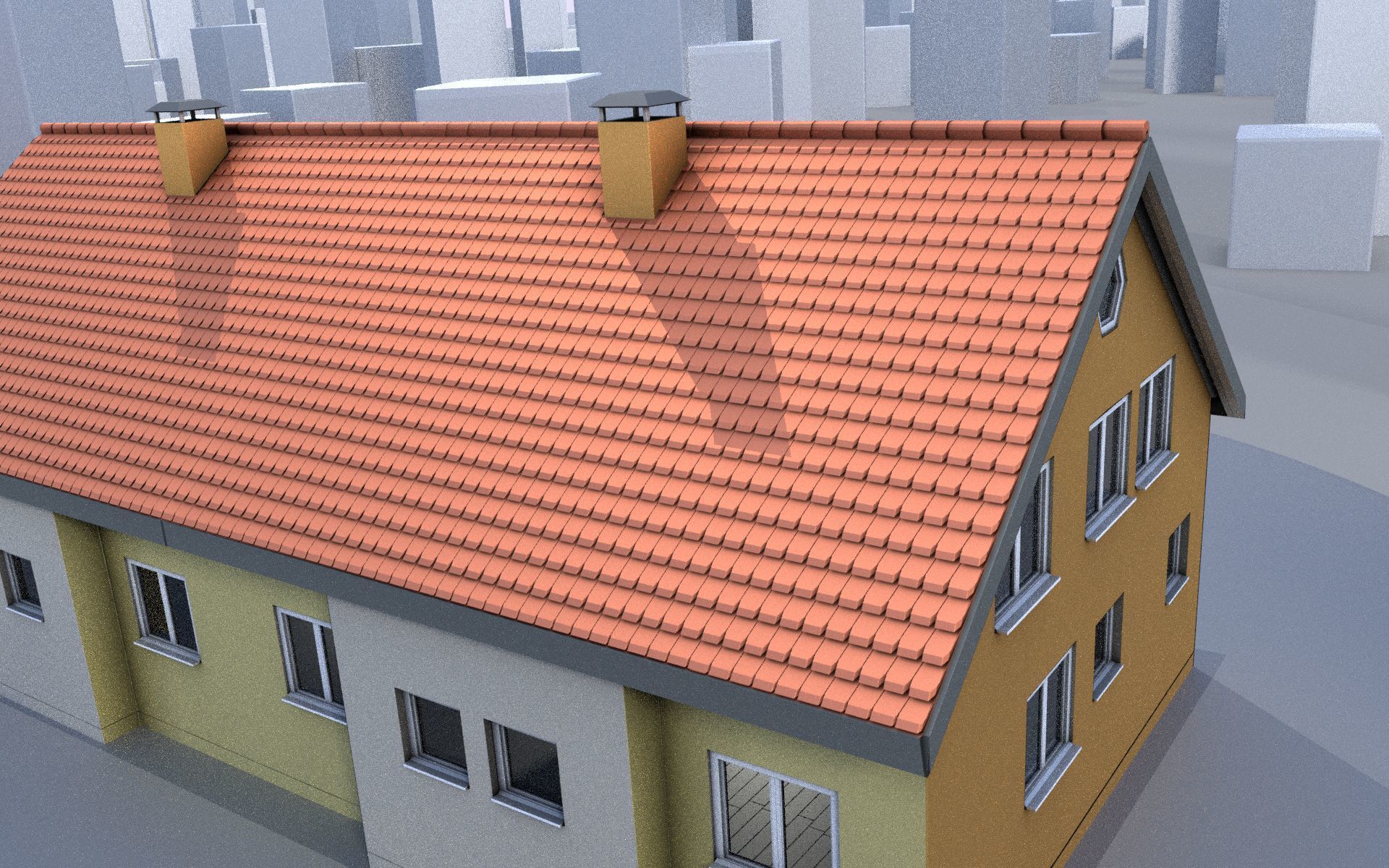 City Double Houses 3D Model Collection_149
