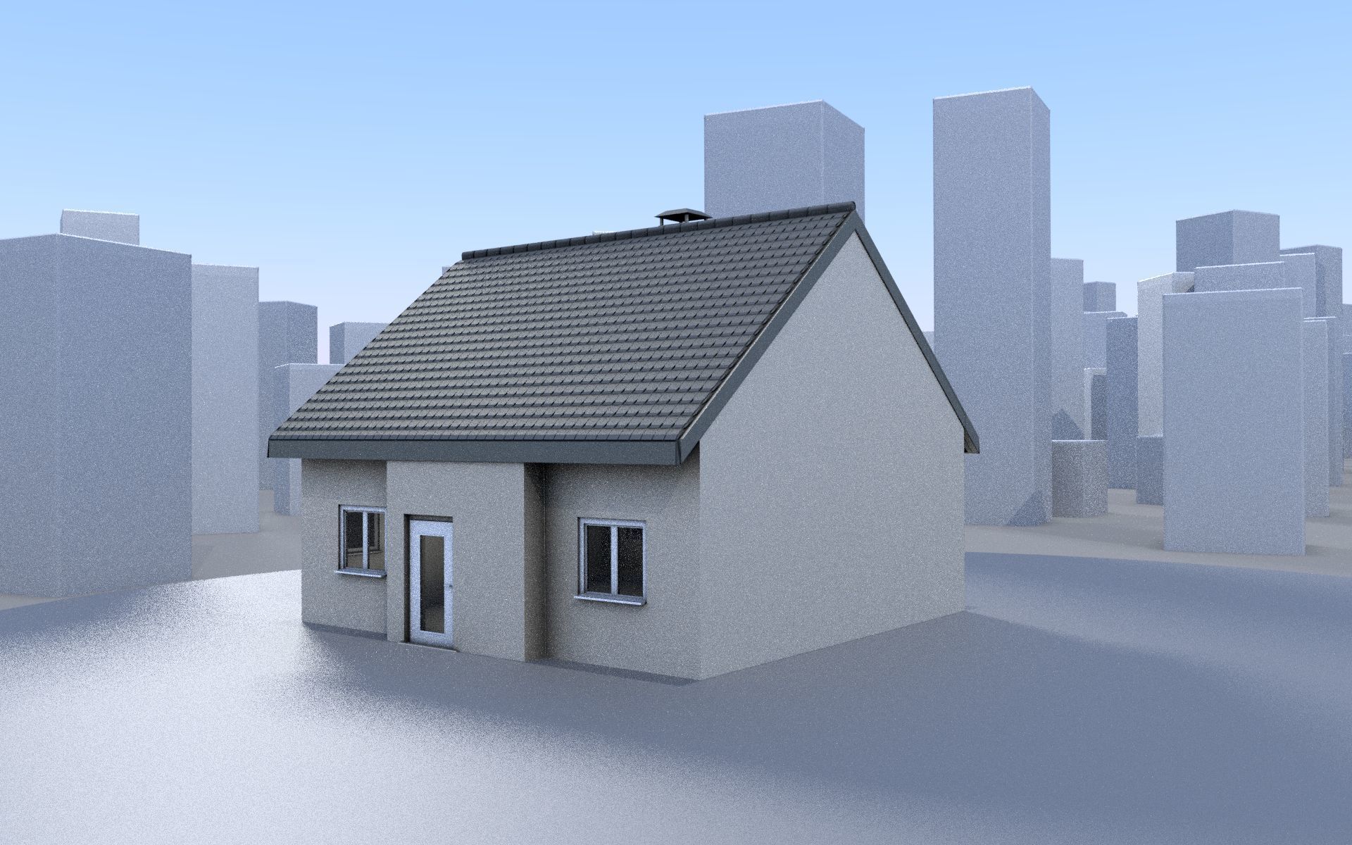 City Double Houses 3D Model Collection_413