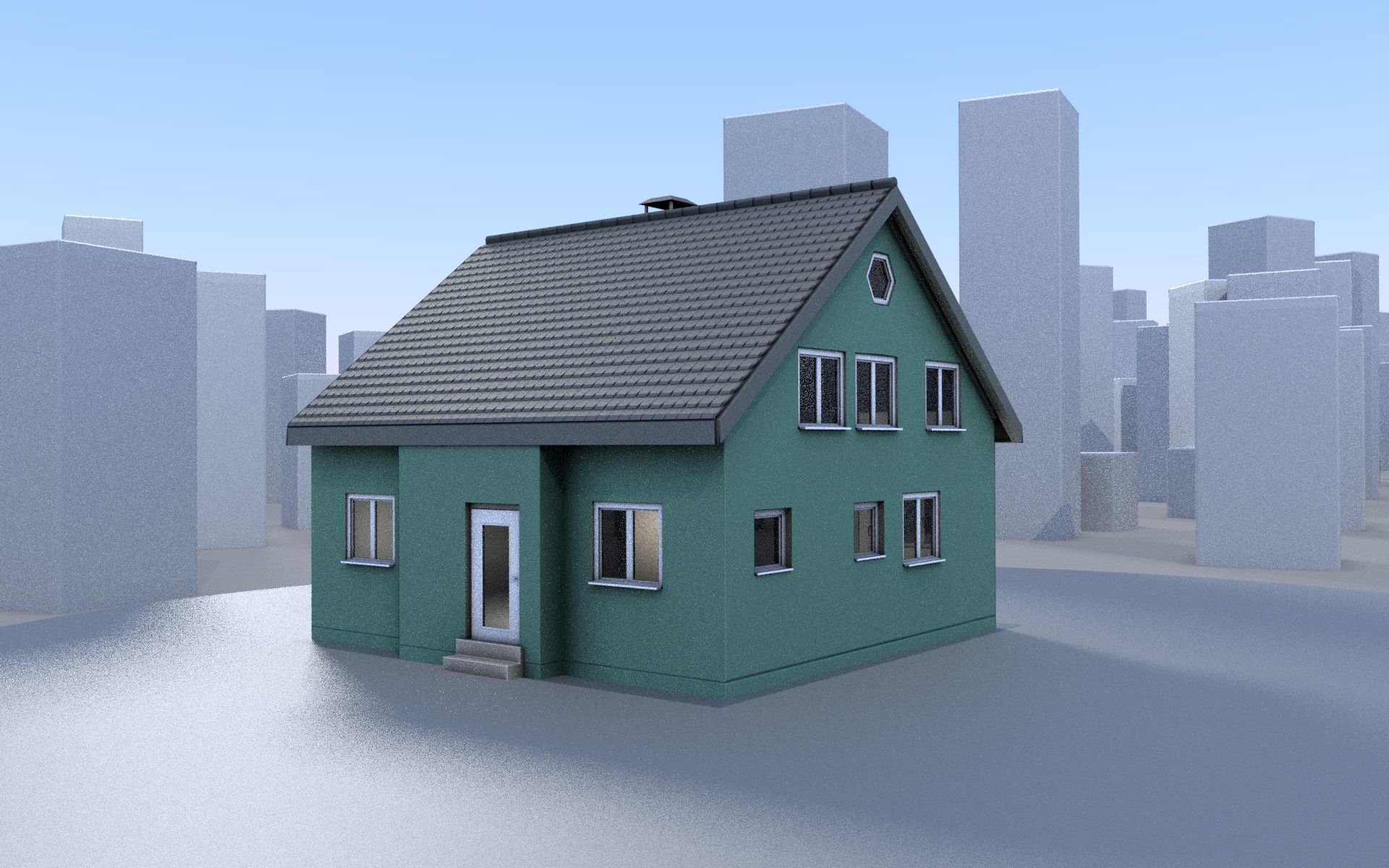 City Double Houses 3D Model Collection_598