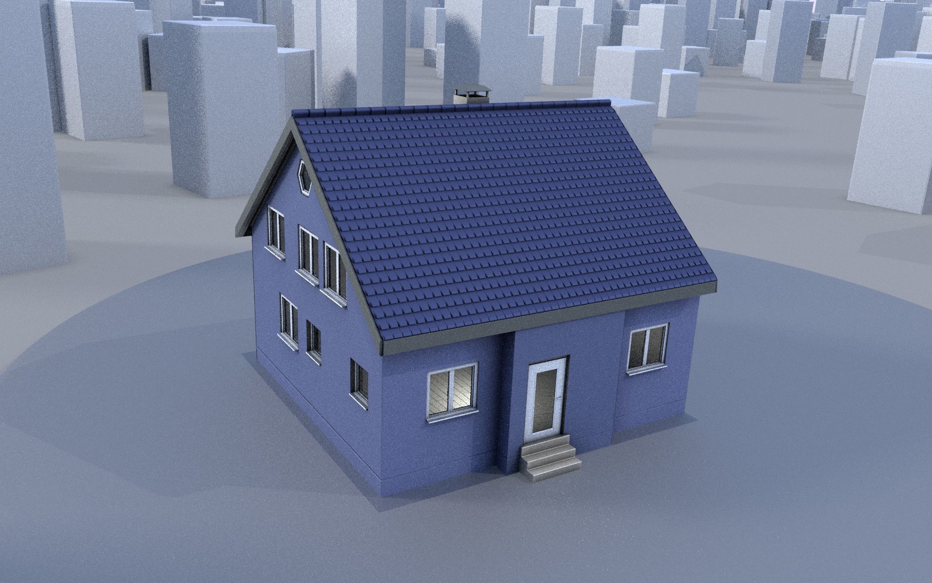 City Double Houses 3D Model Collection_610