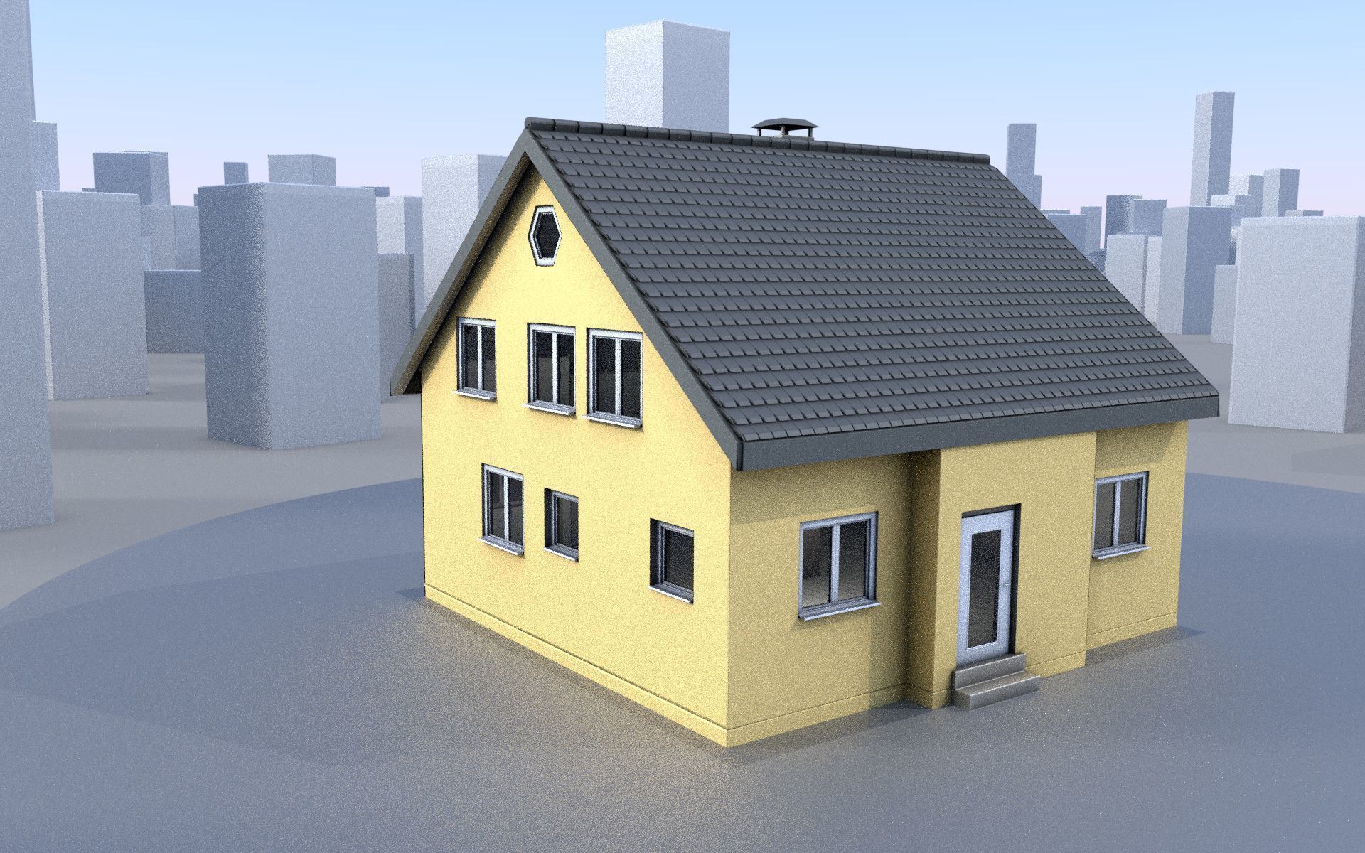 City Double Houses 3D Model Collection_512