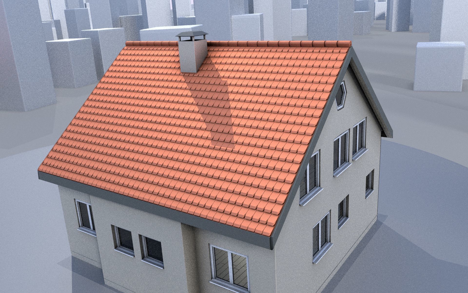 City Double Houses 3D Model Collection_243