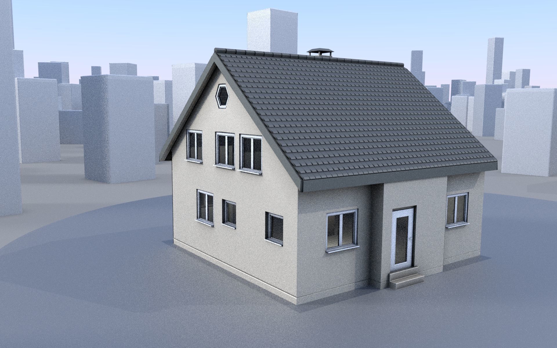City Double Houses 3D Model Collection_415