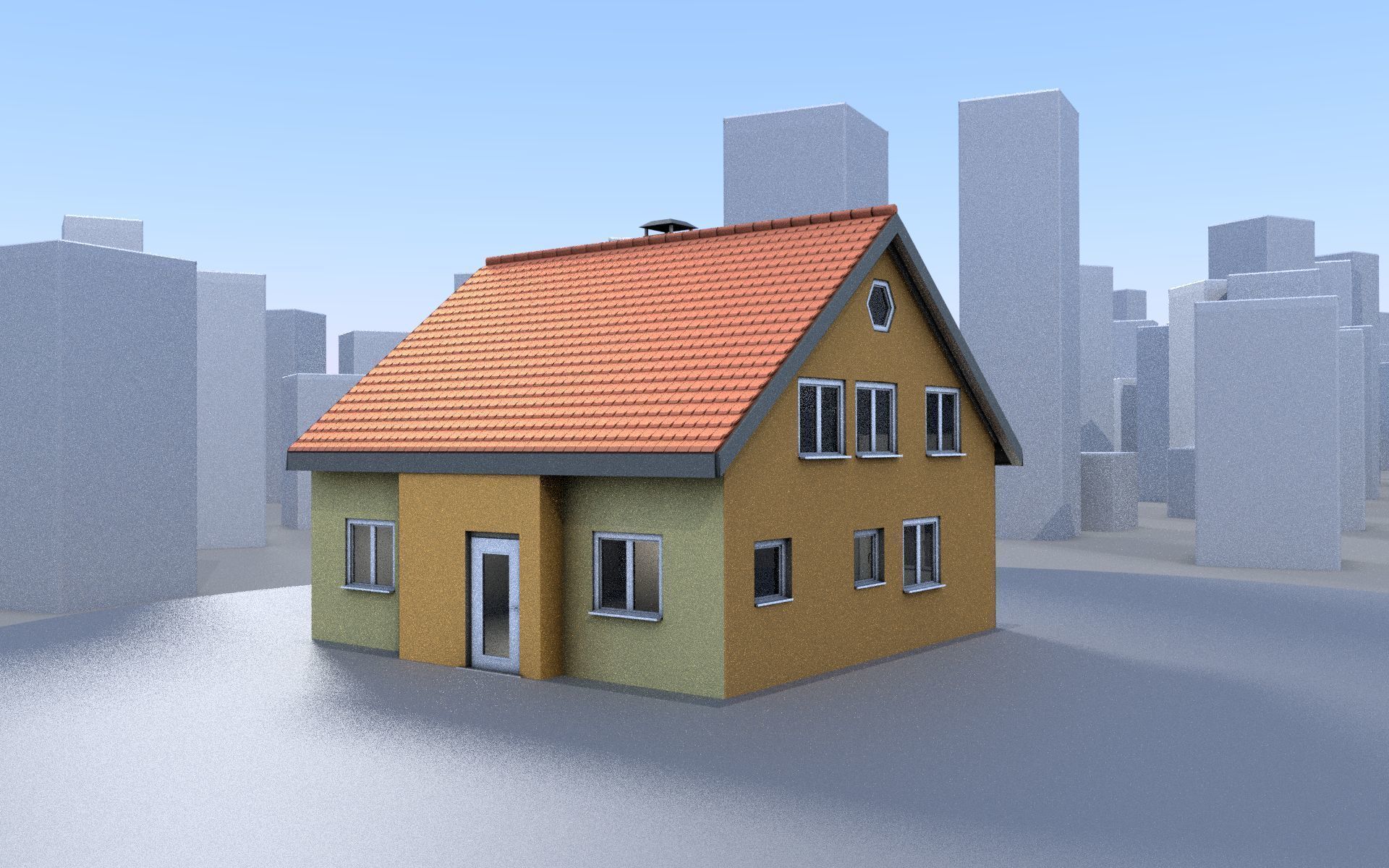 City Double Houses 3D Model Collection_170