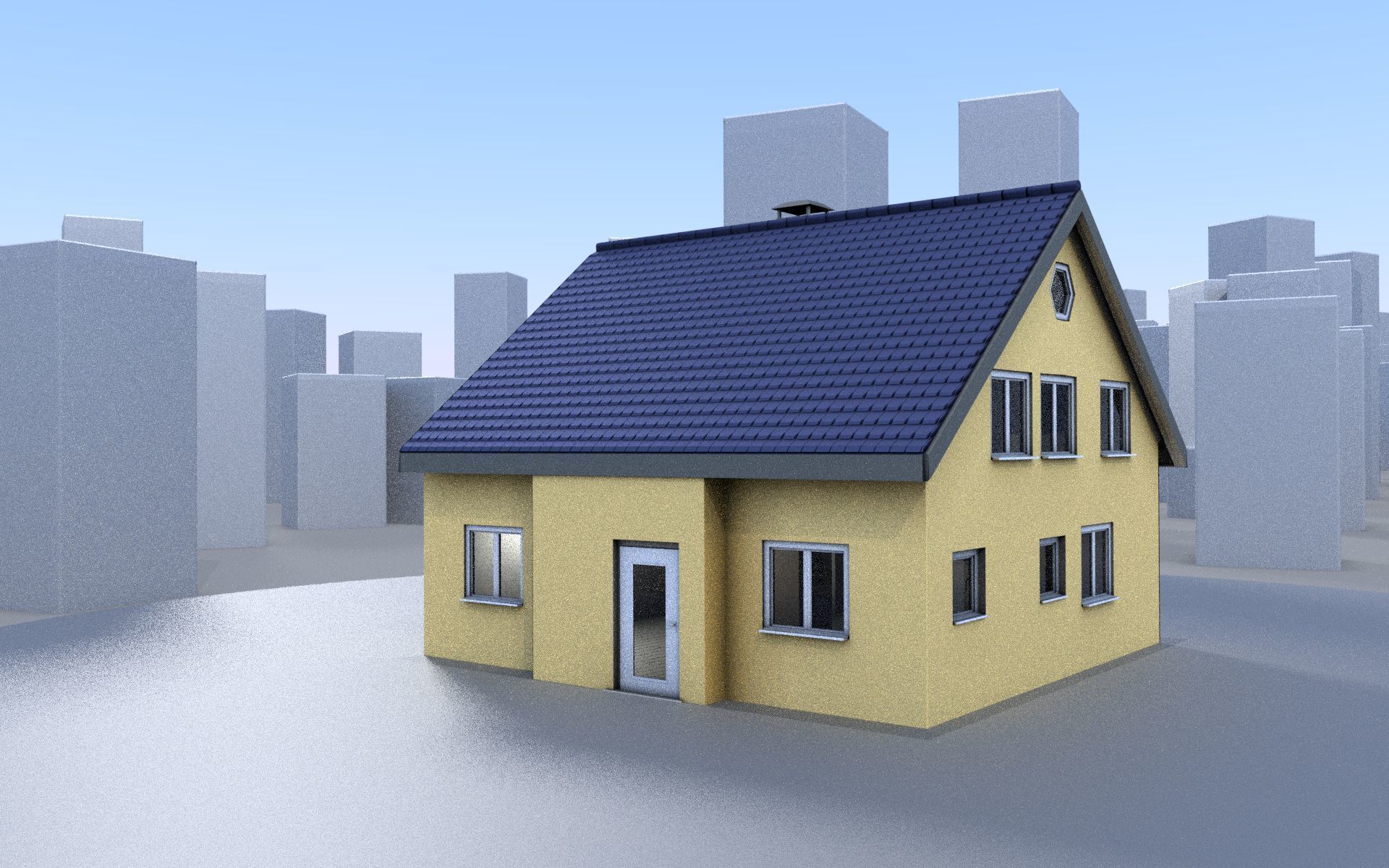 City Double Houses 3D Model Collection_680