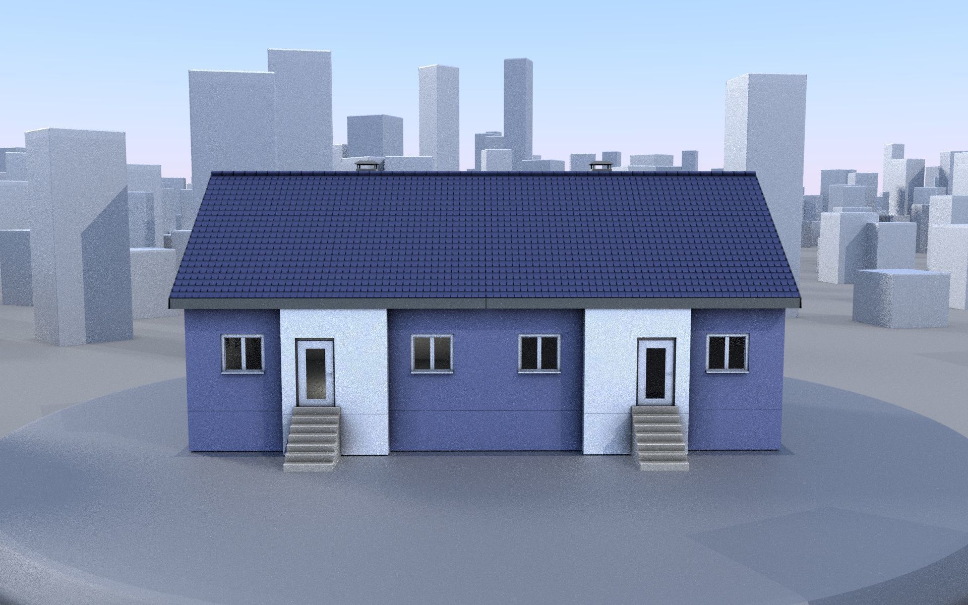 City Double Houses 3D Model Collection_622