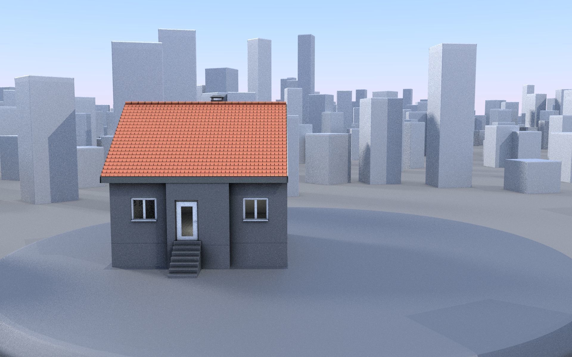 City Double Houses 3D Model Collection_7