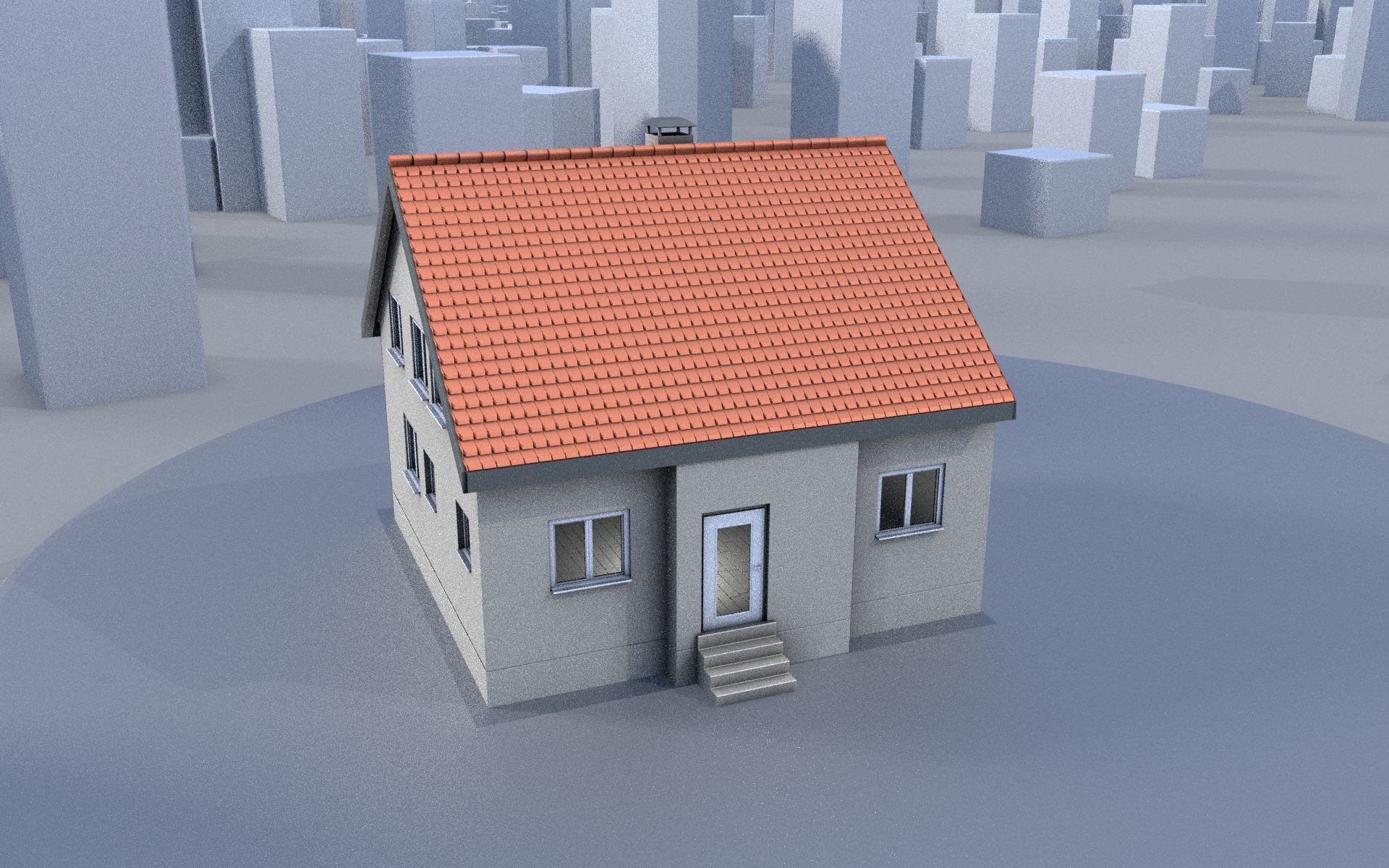 City Double Houses 3D Model Collection_206