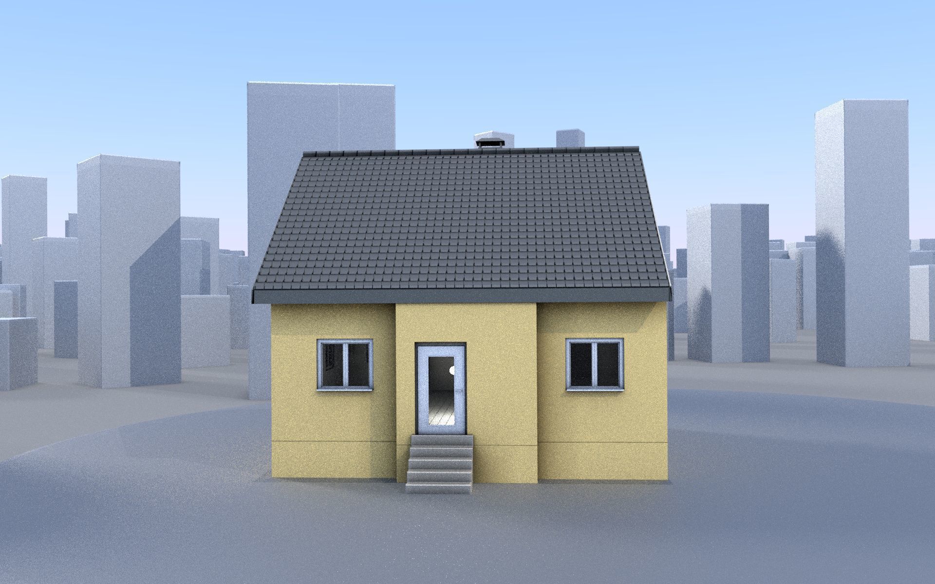 City Double Houses 3D Model Collection_523