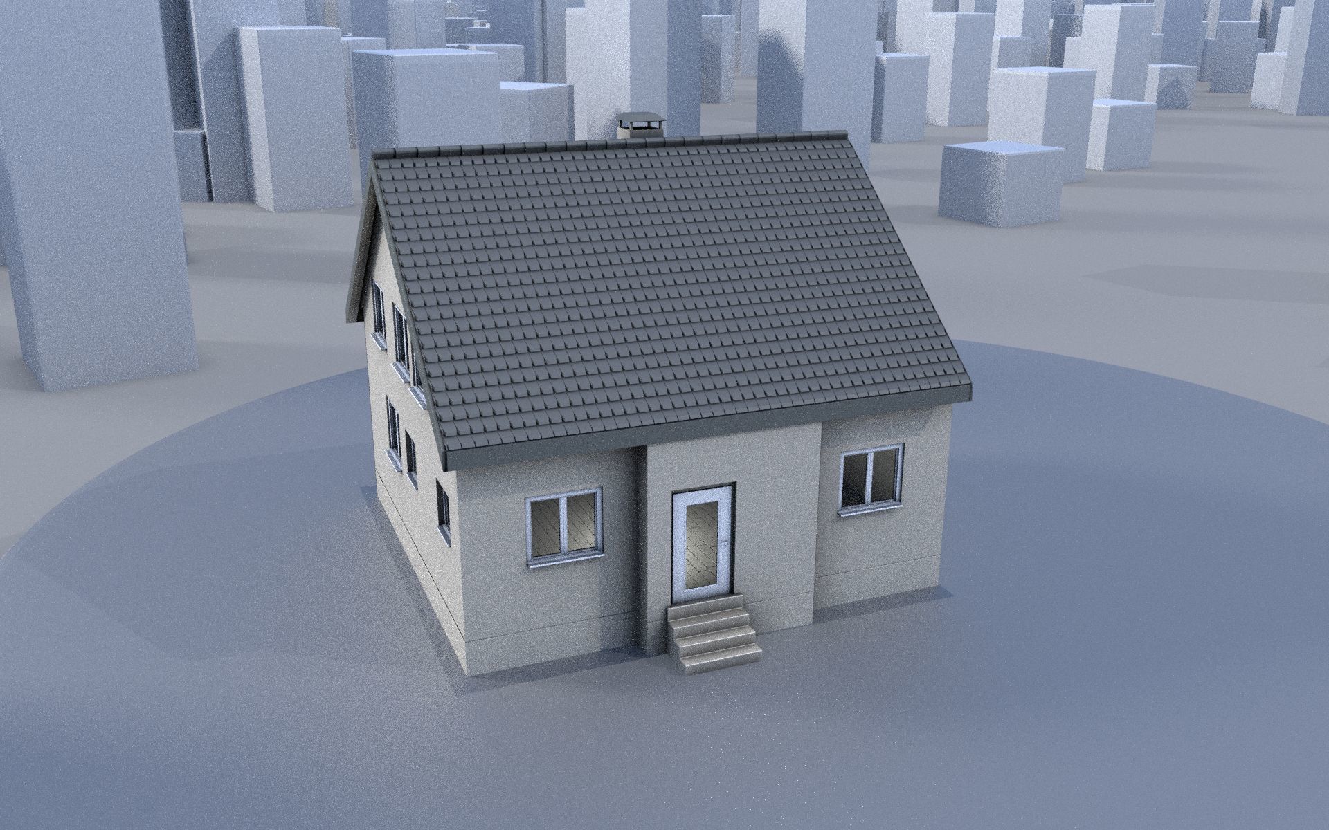 City Double Houses 3D Model Collection_433