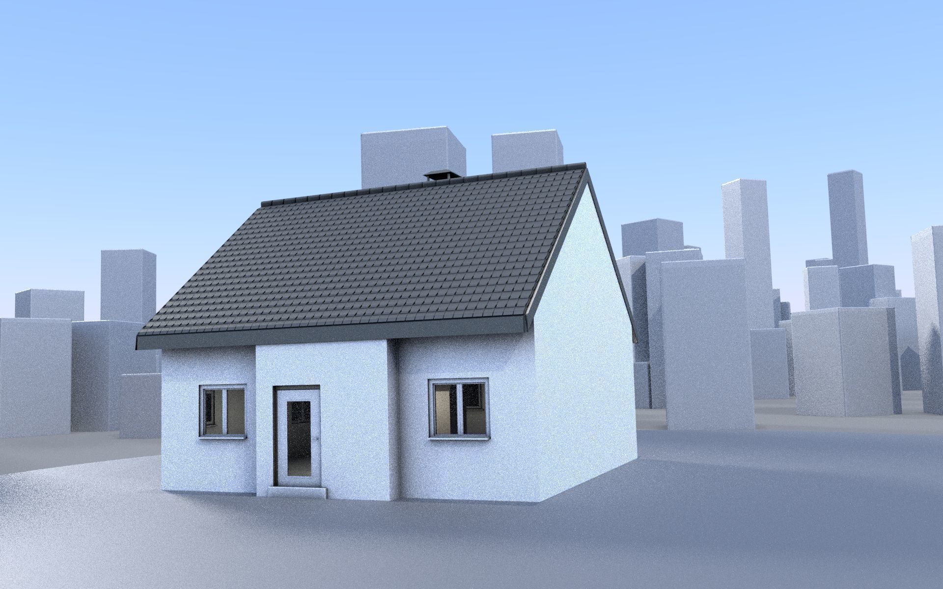 City Double Houses 3D Model Collection_230