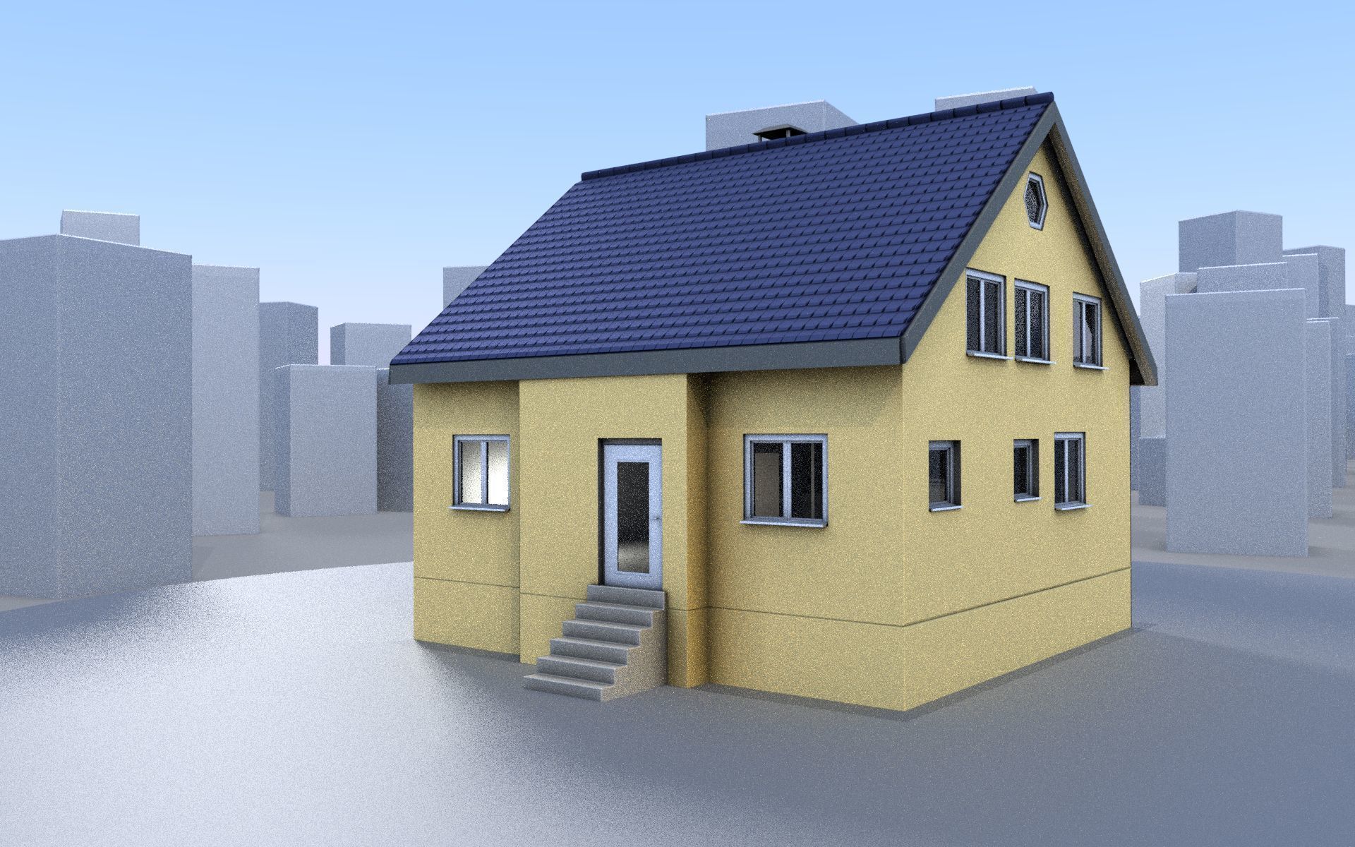 City Double Houses 3D Model Collection_674