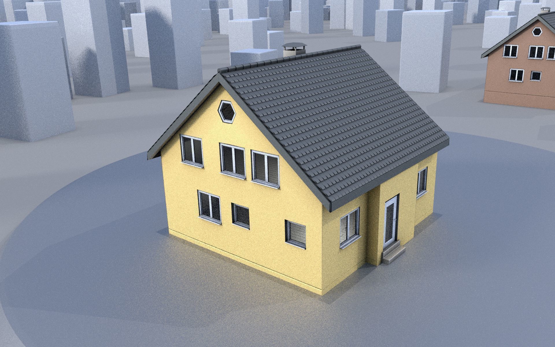 City Double Houses 3D Model Collection_526