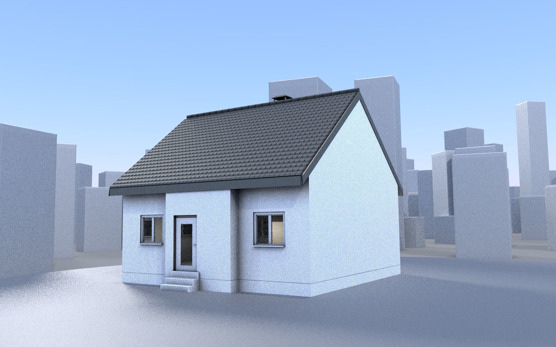 City Double Houses 3D Model Collection_225