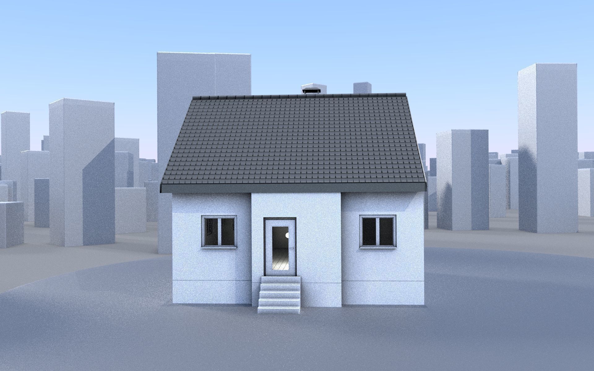 City Double Houses 3D Model Collection_303