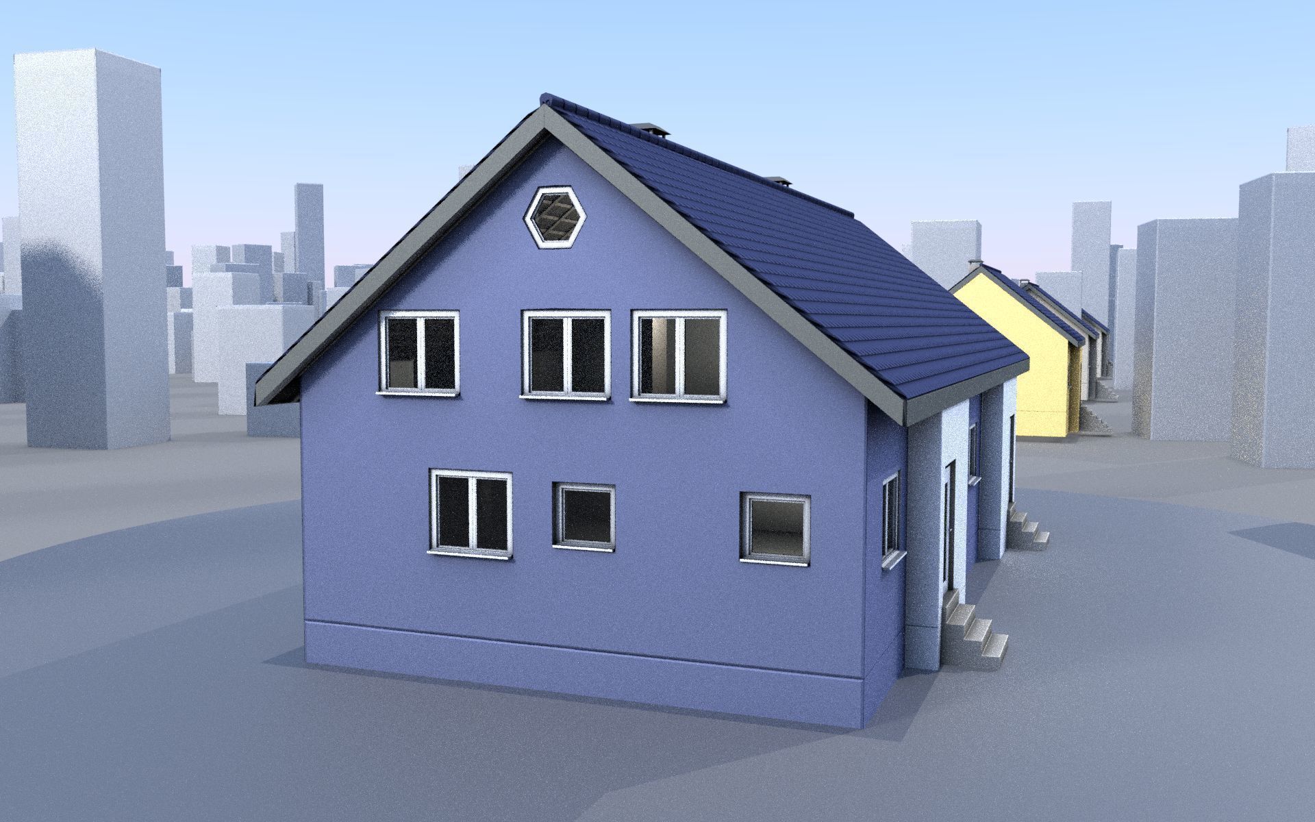 City Double Houses 3D Model Collection_634
